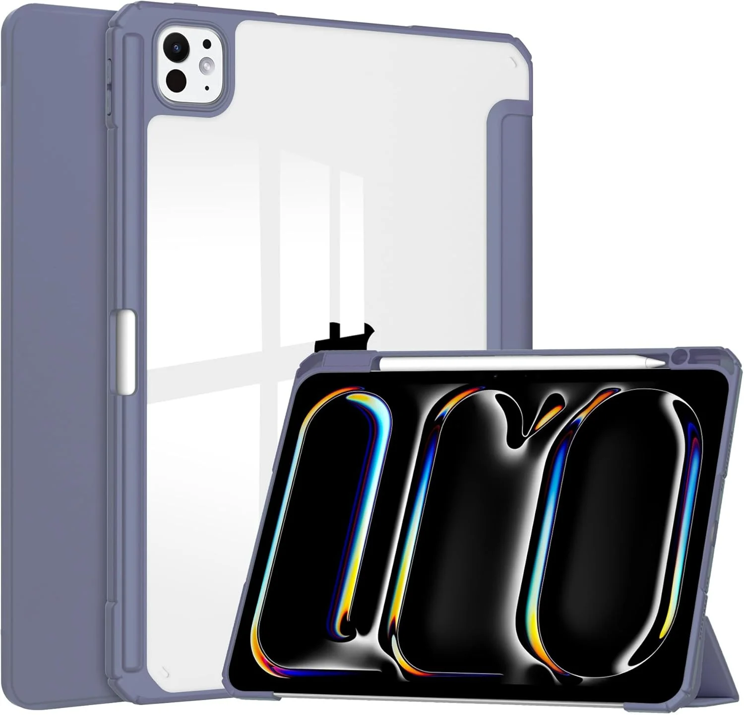 کیف باریک مسافرتی تبلت سازگار با آیپد پرو ۱۱ (۲۰۲۴) با پشت شفاف و قاب TPU ضد ضربه، پشتیبانی از حالت خواب/بیدار خودکار، دارای جای قلم داخلی کیف باریک مسافرتی تبلت سازگار با آیپد پرو ۱۱ (۲۰۲۴) با پشت شفاف و قاب TPU ضد ضربه، پشتیبانی از حالت خواب/بیدار خودکار، دارای جای قلم داخلی