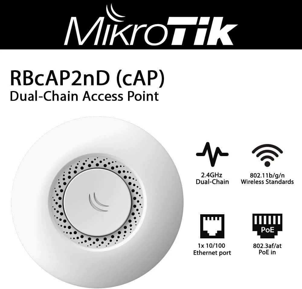 اکسس پوینت سقفی MikroTik RouterBOARD cAP 2n 2.4GHz