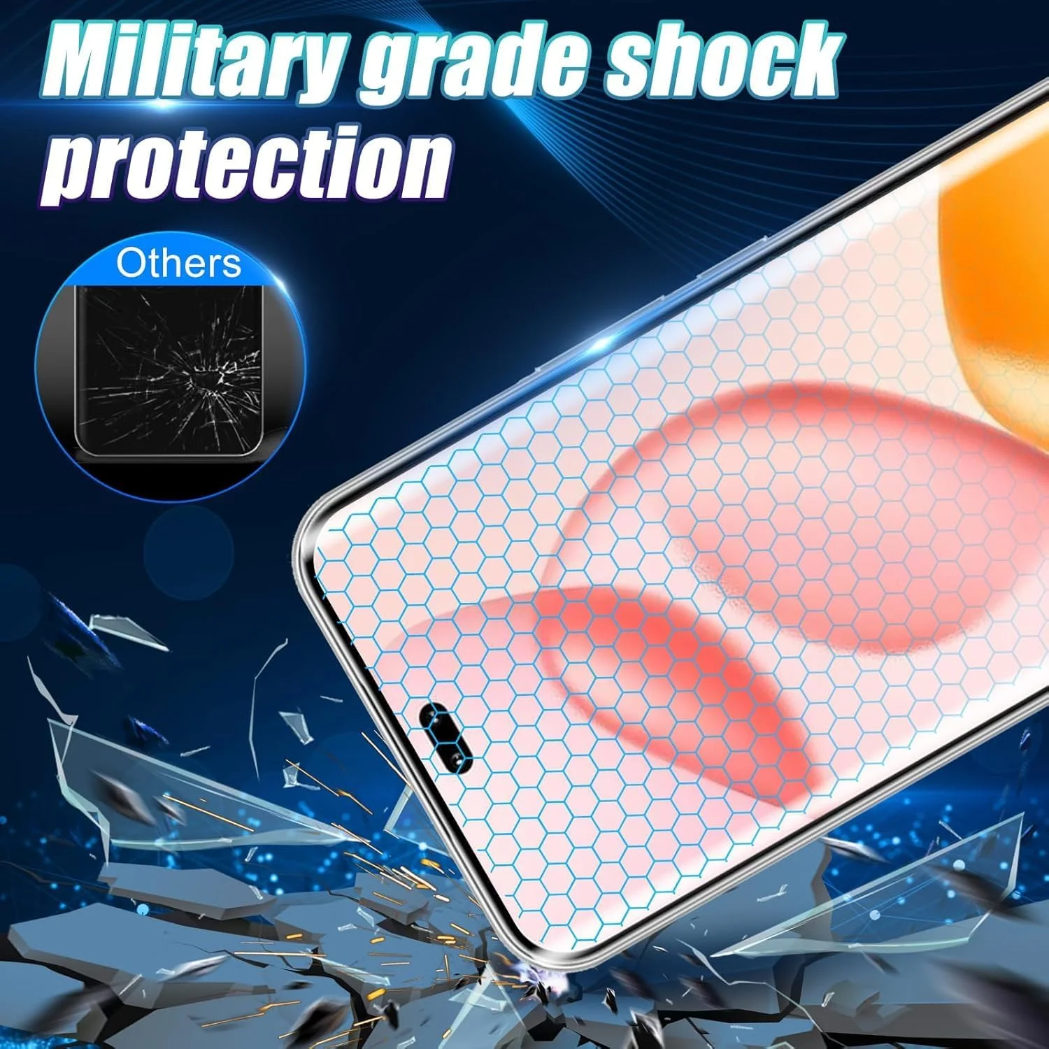 محافظ صفحه نمایش برای آنر 400 پرو: بسته 2 عددی شیشه حرارت دیده با سختی 9H به همراه بسته 2 عددی محافظ لنز دوربین - ضد خش، بدون حباب، پوشش کامل برای نمایش HD (شفاف، آنر 400 پرو)