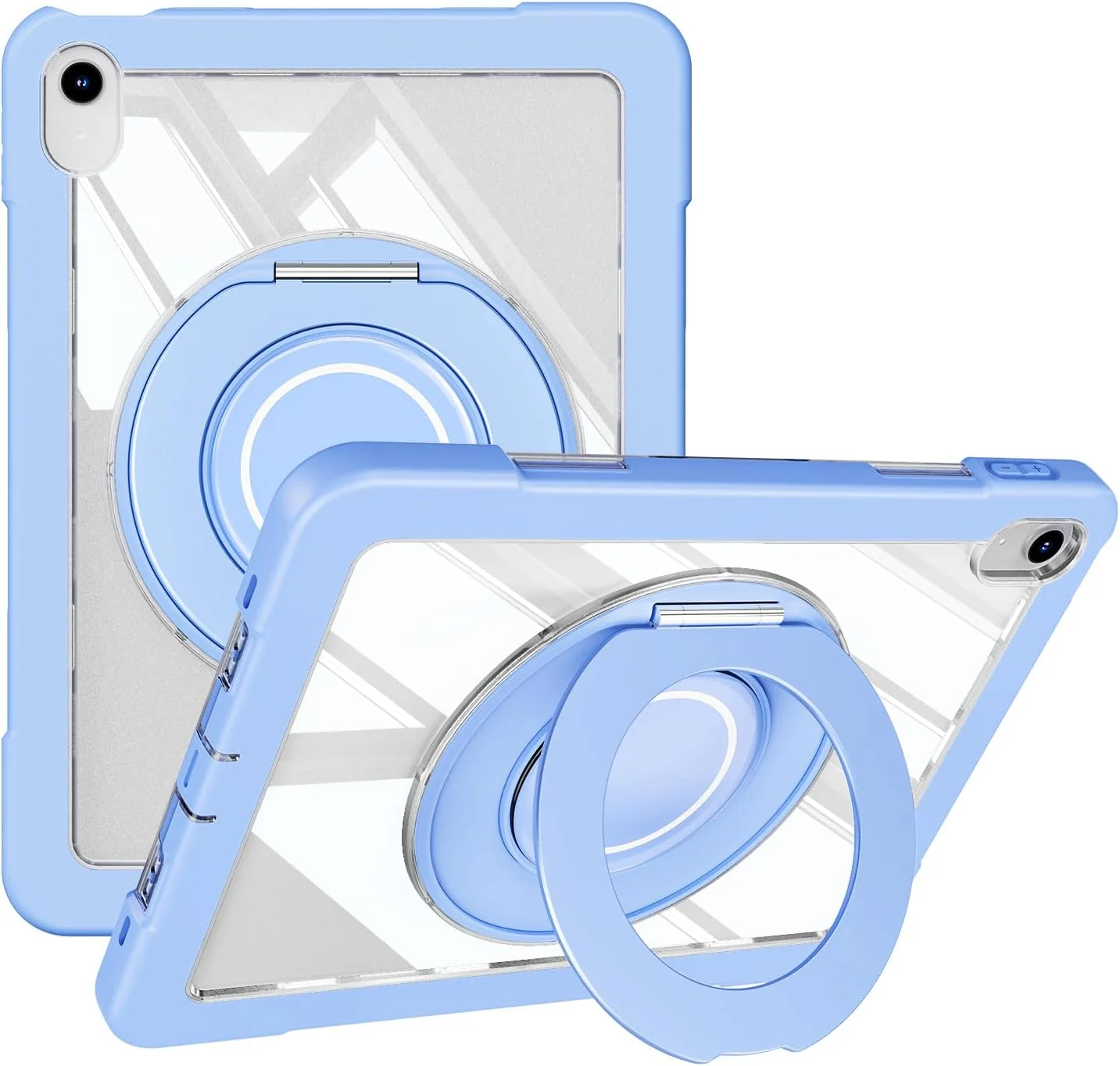کاور محافظتی مقاوم برای آیپد نسل یازدهم A16 11 اینچ 2025 / آیپد نسل دهم 10.9 اینچ 2022، با محافظ صفحه نمایش، استند چرخان 360 درجه، جای قلم، آبی