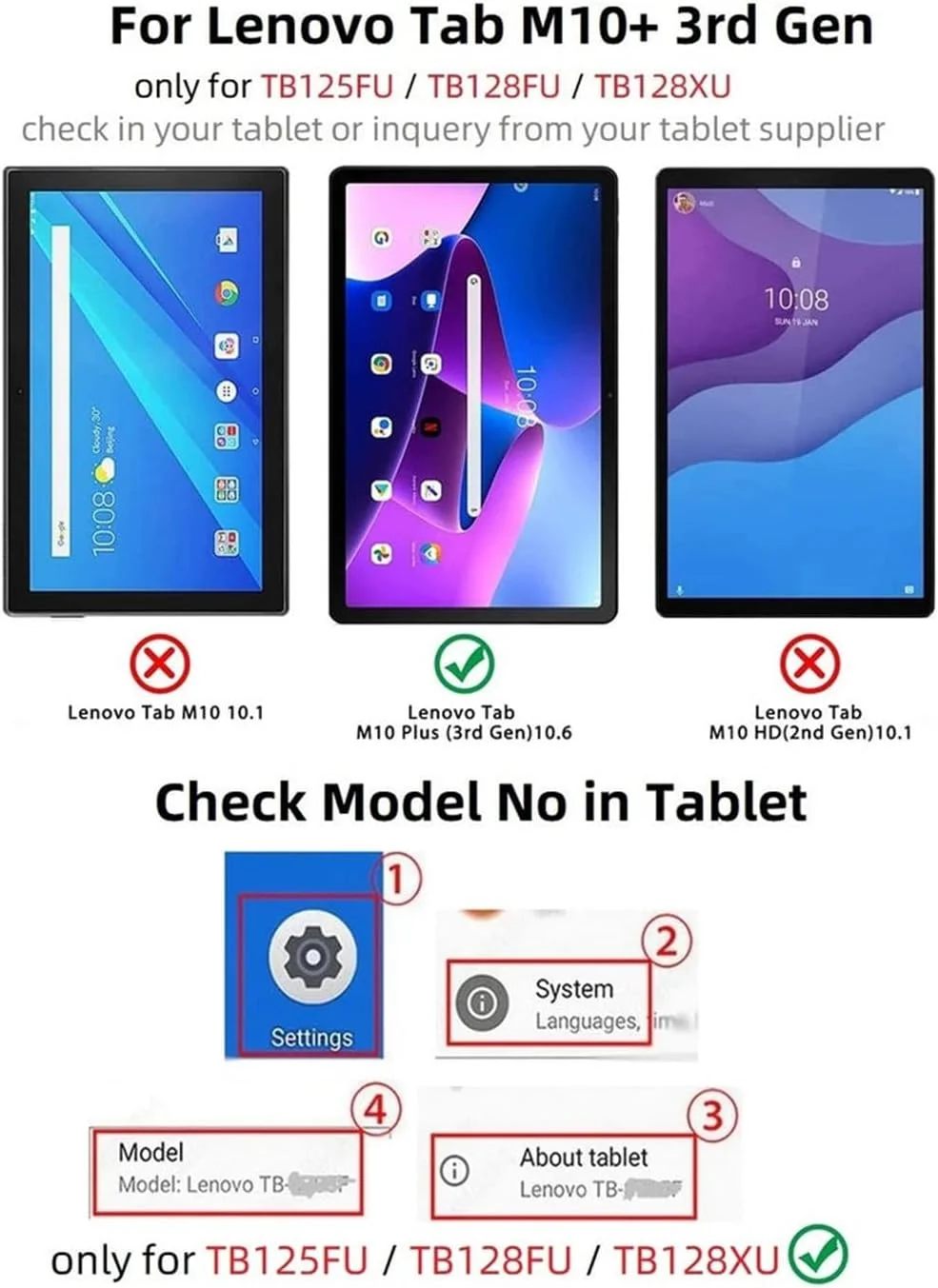 کیف محافظ تبلت لنوو تب M10 پلاس (نسل 3) سایز 10.6 اینچ 2022، مدل کودکانه با دسته و پایه ضد ضربه، مناسب برای تبلت لنوو تب M10 پلاس نسل 3 (TB125FU / TB128FU / TB128XU) (آبی)