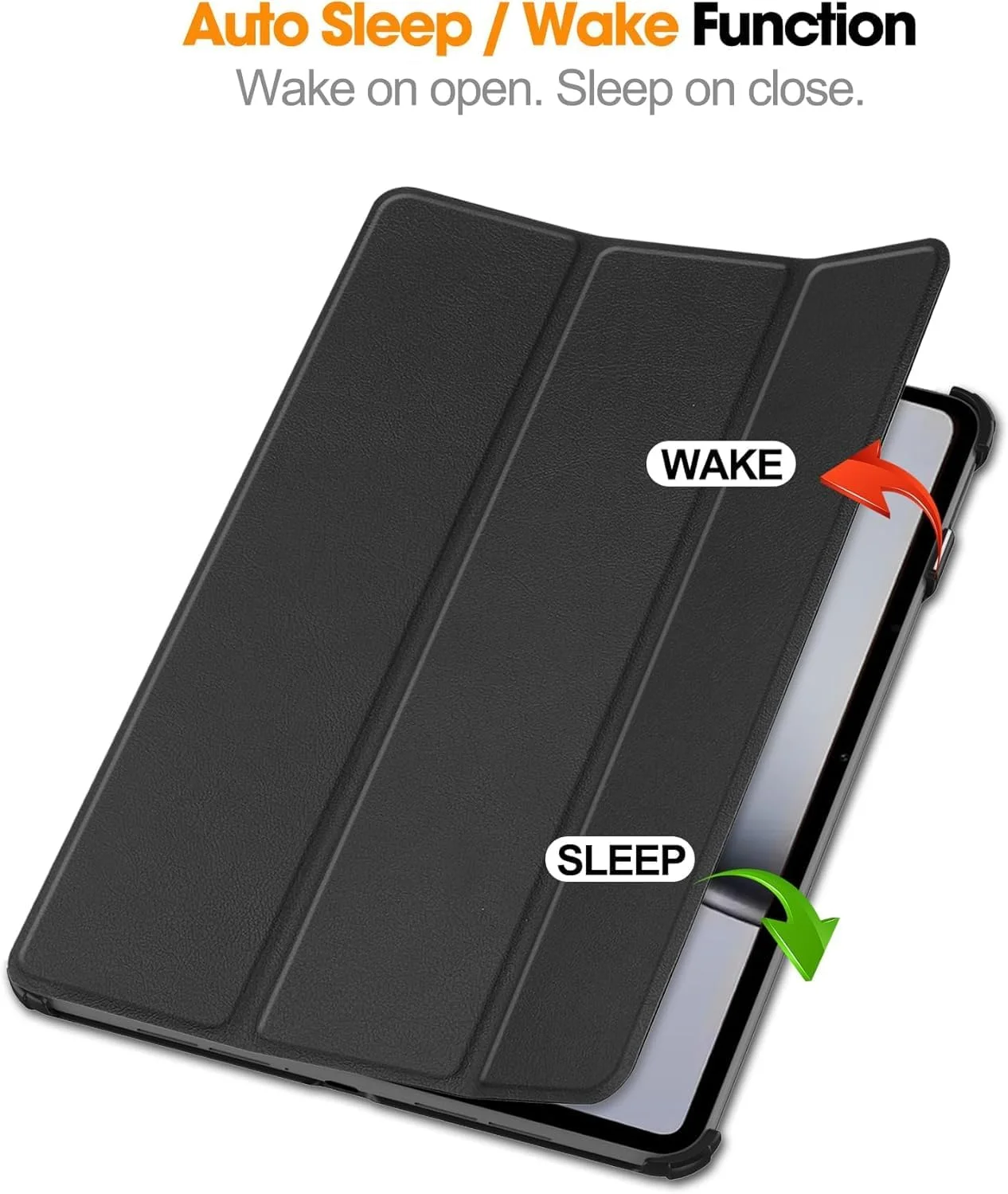 کاور تبلت OnePlus Pad 2 با سایز 12.1 اینچ، باریک، سه تایی، هوشمند، زوایای دید چندگانه، استند، جلد سخت، چرم مصنوعی، با قابلیت خواب/بیدار شدن خودکار، کاور باریک تبلت برای OnePlus Pad 2 مدل 2024 (مشکی)