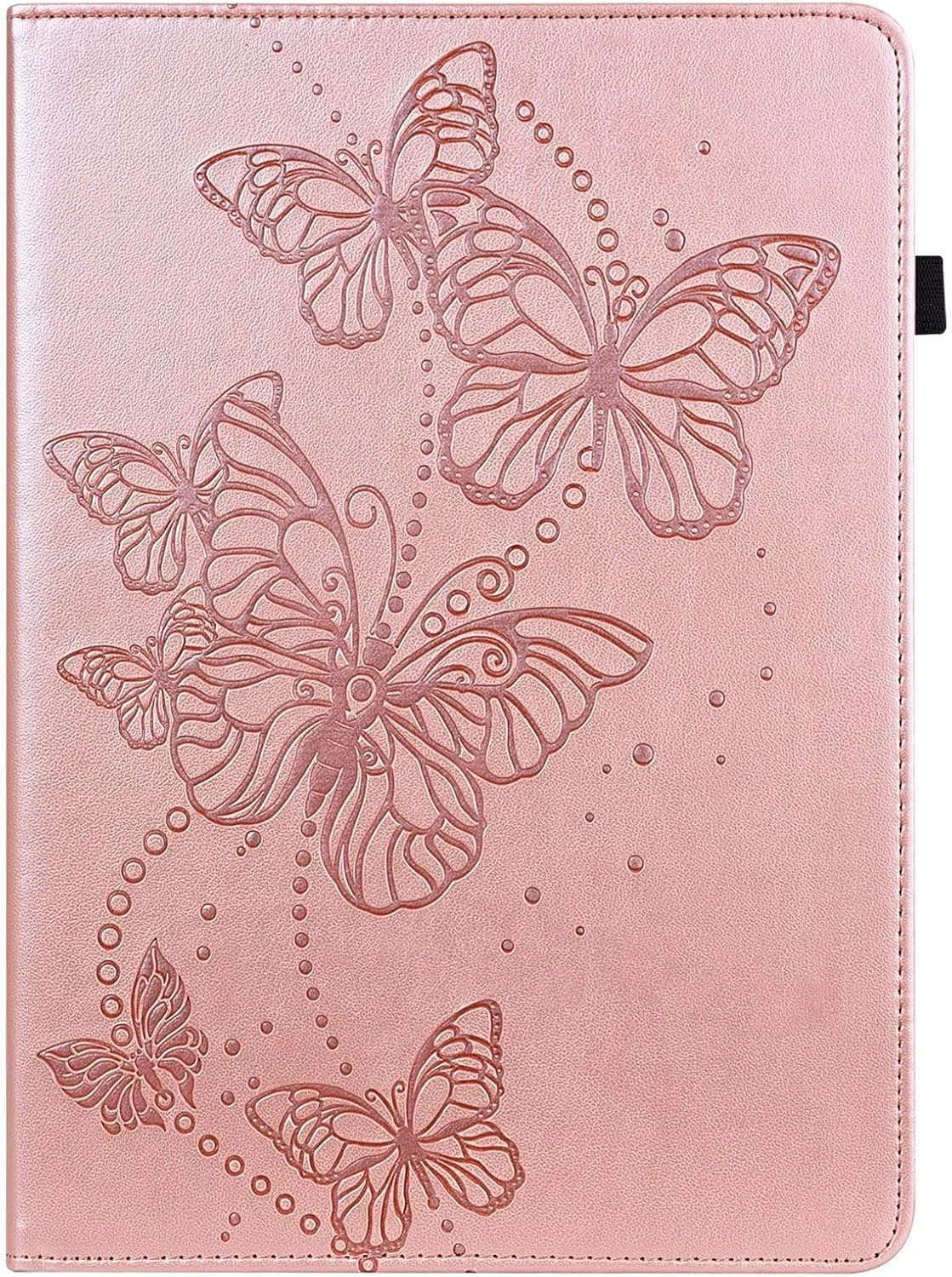 کیف تبلت چرمی با طرح پروانه نفیس MEOORHE برای Samsung Galaxy A7 Lite A8 دارای جای کارت، قاب عکس و محافظ ضد ضربه (صورتی، A7 Lite 8.7 2021 T220)