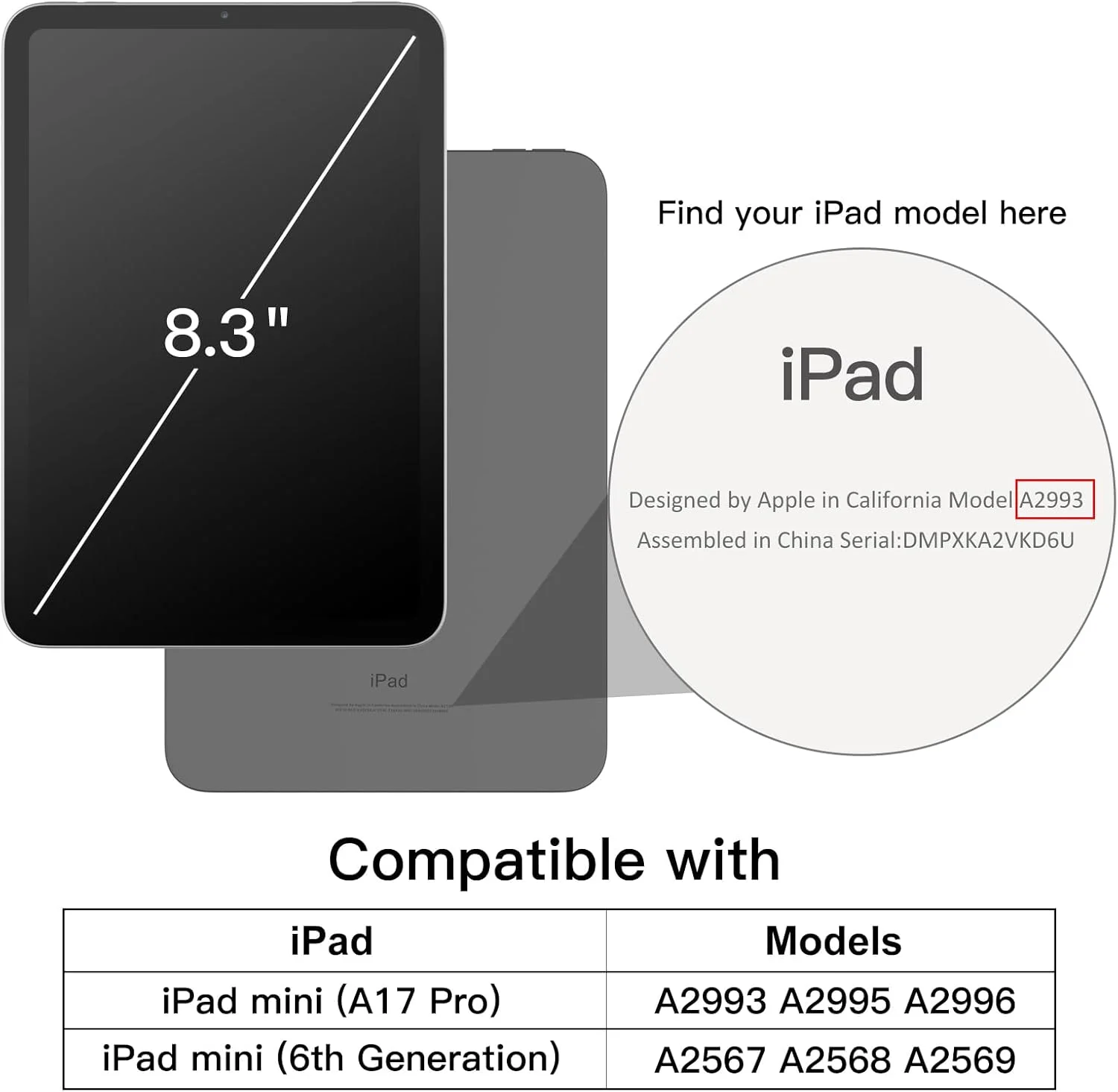 کیف چرخشی JETech برای آیپد مینی (مدل A17 Pro، مدل 2024، نسل 7) / مینی 6 (مدل 2021، نسل 6) با نگهدارنده قلم، پوشش محافظ استند چرخشی 360 درجه با پشت شفاف (مشکی)