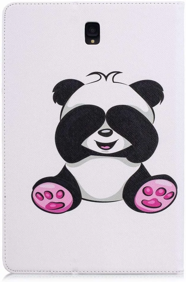 کیف محافظ چرمی LEMORRY سازگار با تبلت سامسونگ گلکسی تب S4 10.5 / T830 T835، کیف پول تاشو، باریک، با ضربه گیر، استند مغناطیسی و پوشش TPU نرم برای تبلت گلکسی تب S4 10.5، طرح پاندا