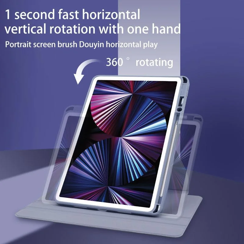 کیف محافظ چرخشی هوآلنگجین سازگار با هوآوی میت‌پد 11 اینچ مدل‌های DBR-W00, DBR-W10, DBR-W19 (عرضه 2023) با جای قلم، چرخش 360 درجه، قاب پشتی شفاف، قابلیت بیدار/خواب خودکار (مشکی)