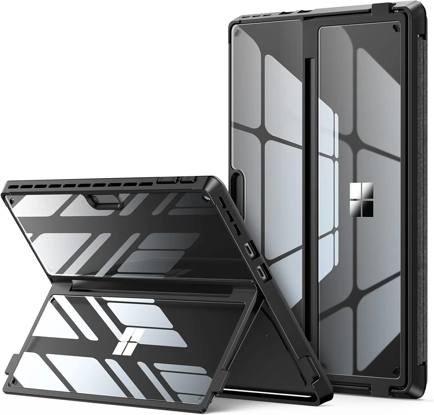 کاور محافظ شفاف چند زاویه ای ضد ضربه اینفیلند مناسب برای مایکروسافت Surface Pro 11th Edition AI 2024، سازگار با Surface Pro Signature Keyboard و Slim Pen 2، مشکی اسرارآمیز کاور محافظ شفاف چند زاویه ای ضد ضربه اینفیلند مناسب برای مایکروسافت Surface Pro 11th Edition AI 2024، سازگار با Surface Pro Signature Keyboard و Slim Pen 2، مشکی اسرارآمیز