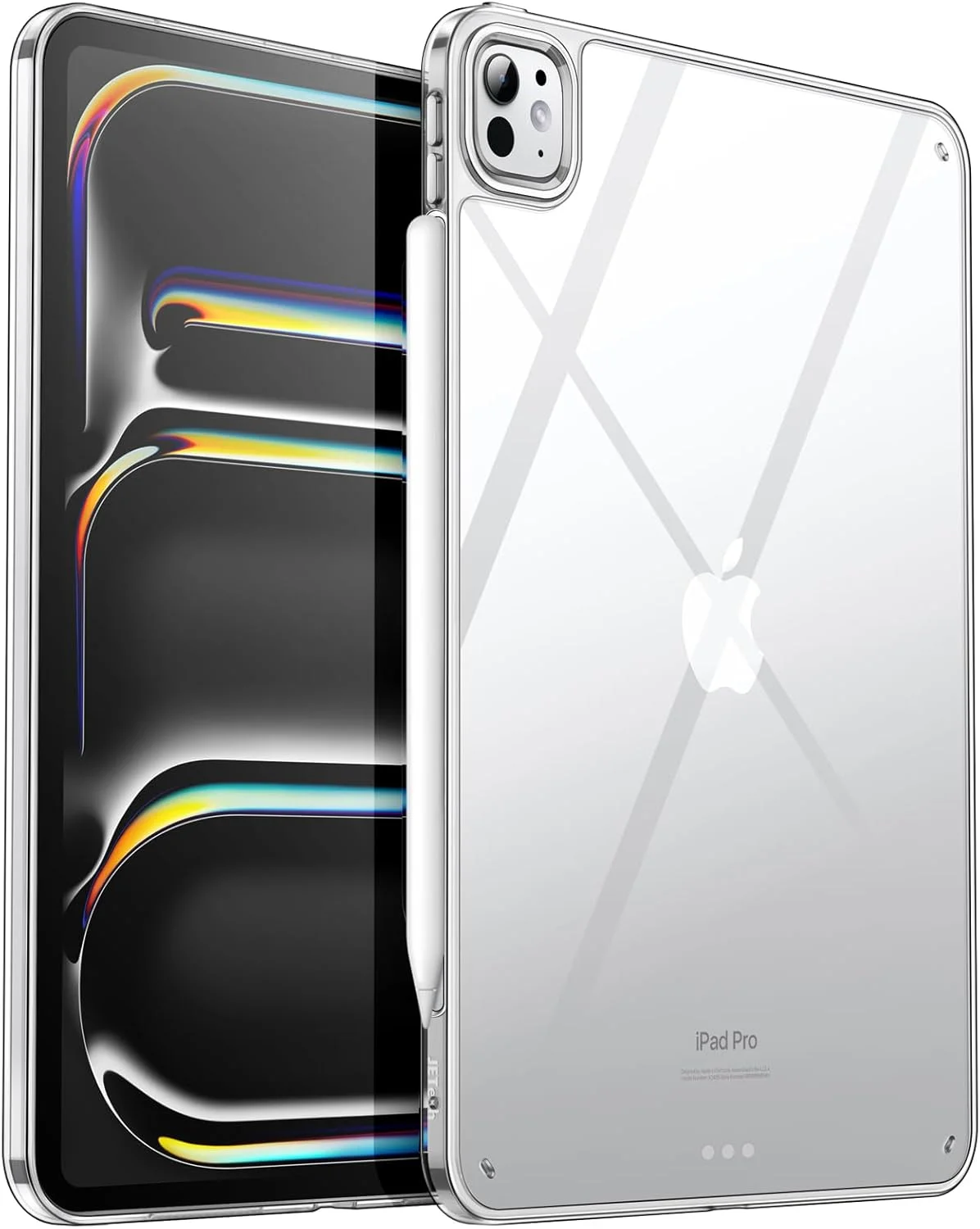 کاور شفاف JETech برای آیپد پرو ۱۱ اینچ M5/M4 (نسل ششم/پنجم ۲۰۲۵/۲۰۲۴)، کاور پشتی باریک و ضد ضربه تبلت با پشت PC سخت و بامپر TPU نرم کاور شفاف JETech برای آیپد پرو ۱۱ اینچ M5/M4 (نسل ششم/پنجم ۲۰۲۵/۲۰۲۴)، کاور پشتی باریک و ضد ضربه تبلت با پشت PC سخت و بامپر TPU نرم