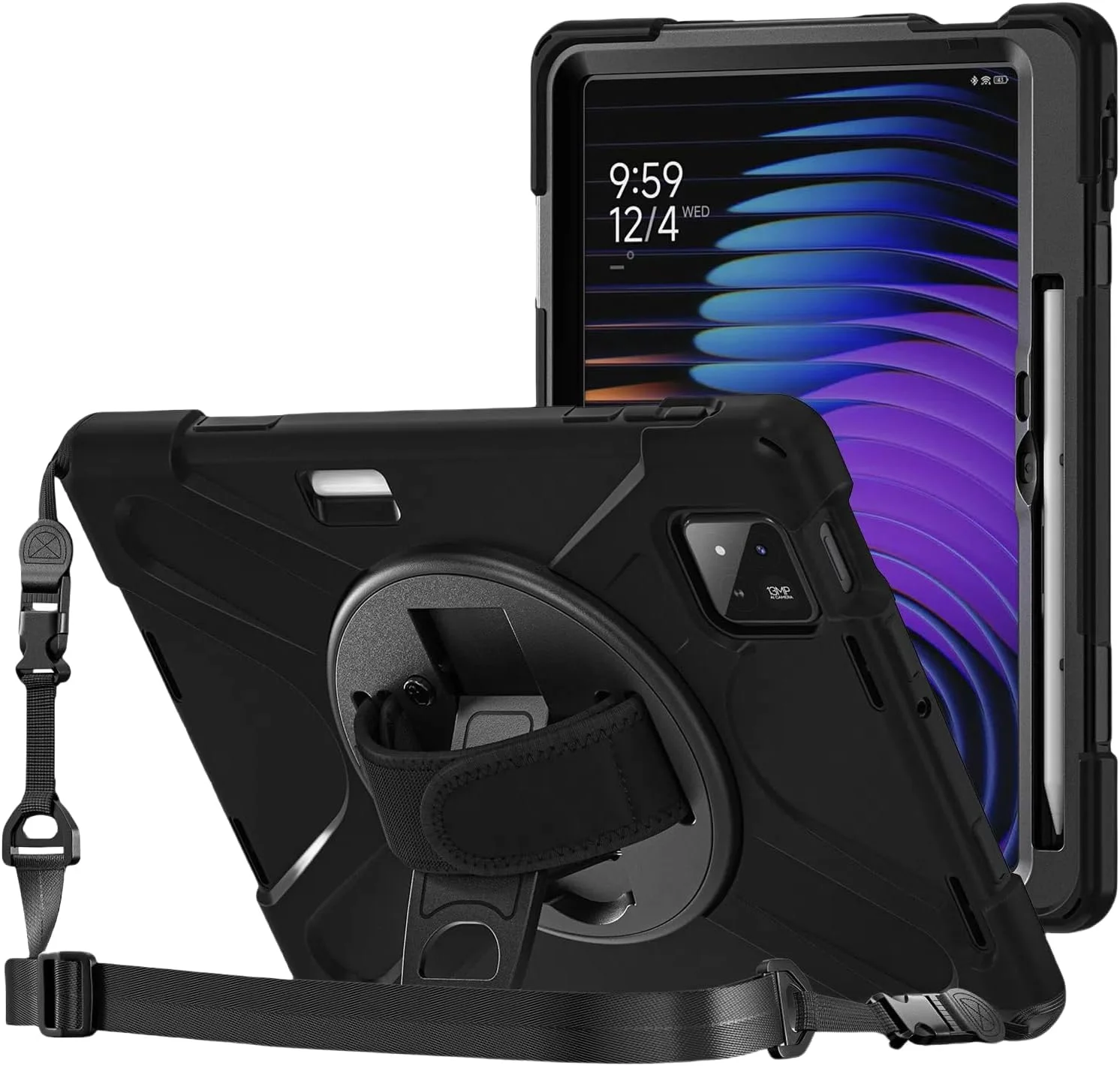 کاور تبلت مقاوم در برابر ضربه Gruattreay سازگار با شیائومی پد 7 پرو 11.2 اینچی، دارای استند جمع شونده + بند مچی + بند شانه + جای قلم برای Mi Pad 7 Pro (مشکی) کاور تبلت مقاوم در برابر ضربه Gruattreay سازگار با شیائومی پد 7 پرو 11.2 اینچی، دارای استند جمع شونده + بند مچی + بند شانه + جای قلم برای Mi Pad 7 Pro (مشکی)