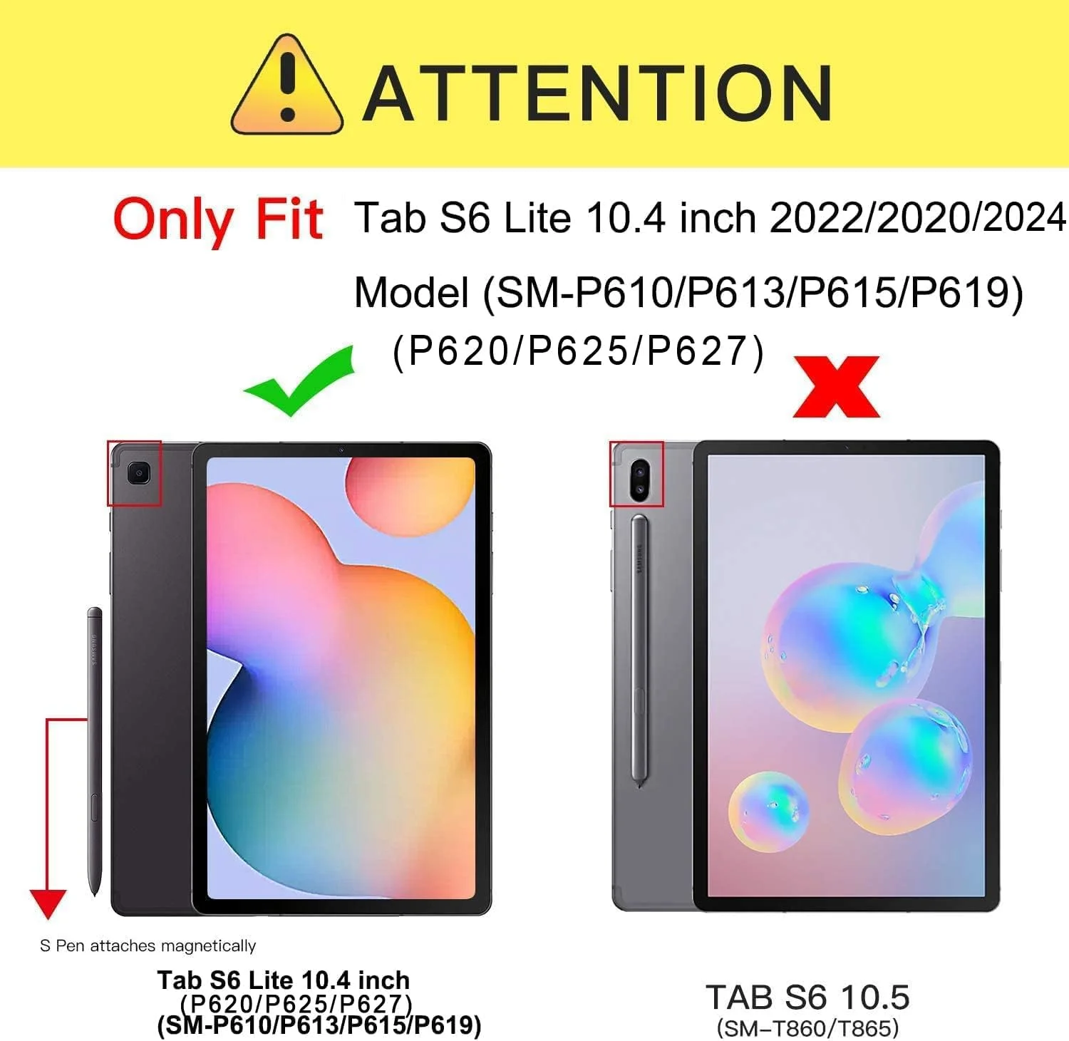 کاور محافظ تبلت سامسونگ گلکسی تب S6 Lite 10.4 اینچ مدل SM-P620/P625/P613/P619 (سال 2024/2022) به همراه جای قلم و محافظ صفحه نمایش | کاور مقاوم و ضد ضربه با بند شانه ای مدل SM-P610