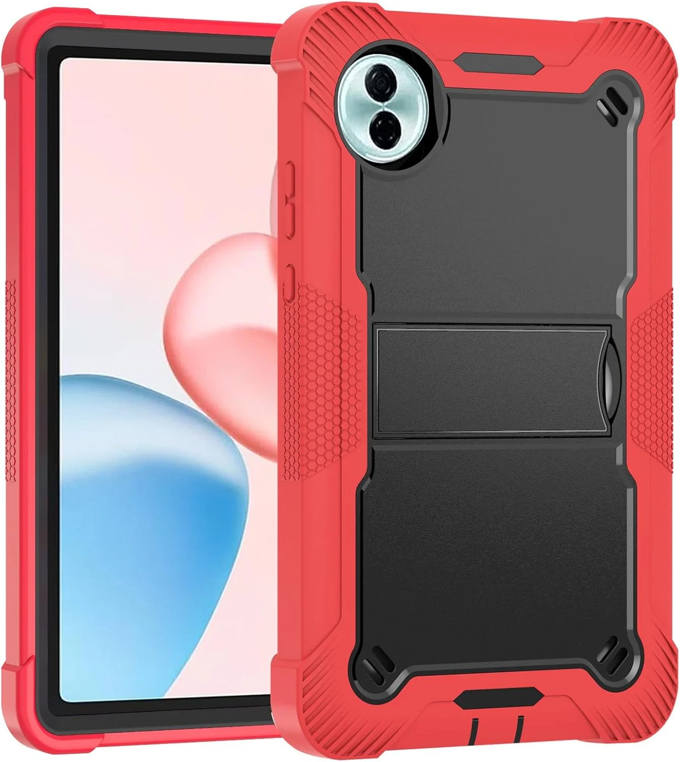 کاور تبلت آنر پد 10 مدل 12.1 اینچ 2025، محافظ سیلیکونی ضد ضربه 3 لایه با پایه نگهدارنده (قرمز مشکی) کاور تبلت آنر پد 10 مدل 12.1 اینچ 2025، محافظ سیلیکونی ضد ضربه 3 لایه با پایه نگهدارنده (قرمز مشکی)