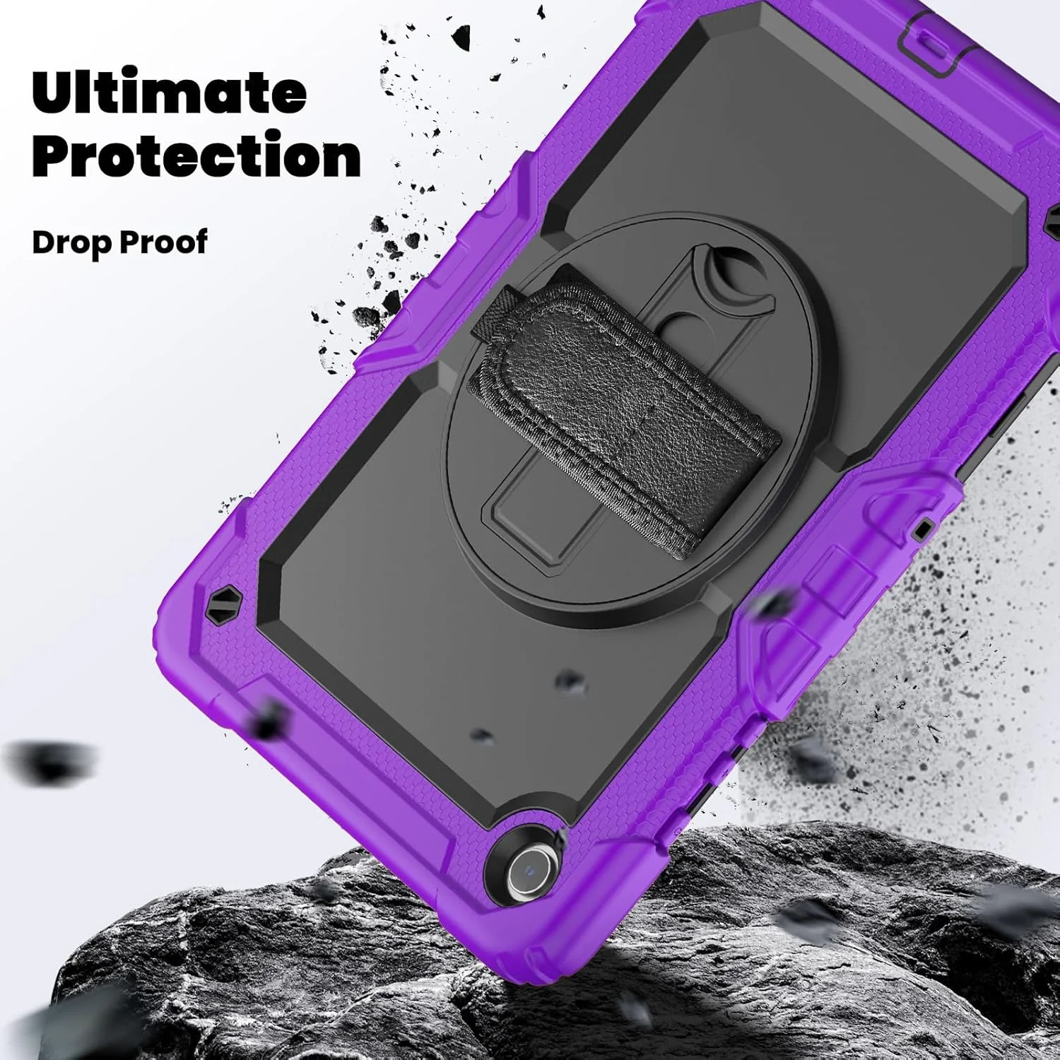 کاور مقاوم در برابر ضربه تبلت Gruattreay سازگار با سامسونگ Tab A9+ 11 اینچ X210/X216/X218 (فریم بنفش)