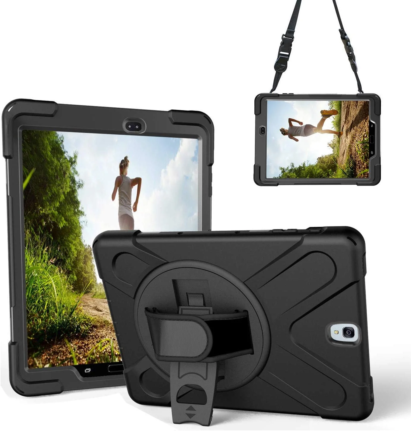 کاور محافظ Gerutek برای گلکسی تب S3 مدل T820/T825 (۹.۷ اینچ)، کاور مقاوم در برابر ضربه با استند چرخشی، بند دستی و بند شانه قابل تنظیم، مناسب برای تبلت سامسونگ گلکسی تب S3 (T820/T825) کاور محافظ Gerutek برای گلکسی تب S3 مدل T820/T825 (۹.۷ اینچ)، کاور مقاوم در برابر ضربه با استند چرخشی، بند دستی و بند شانه قابل تنظیم، مناسب برای تبلت سامسونگ گلکسی تب S3 (T820/T825)