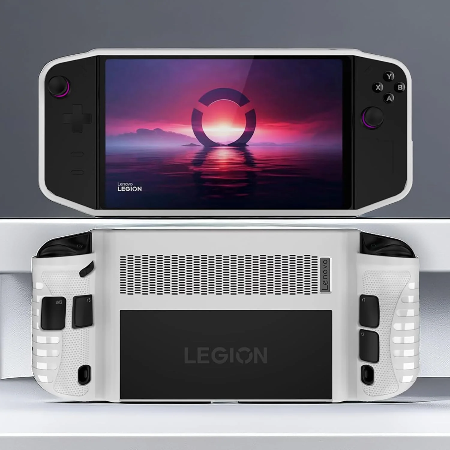 کاور محافظ ژیوپی مناسب برای لنوو لیجن گو، کاور محافظ نرم با فریم TPU - ضد لغزش - با قابلیت گرفتن آسان، محافظ لنوو لیجن گو - سفید