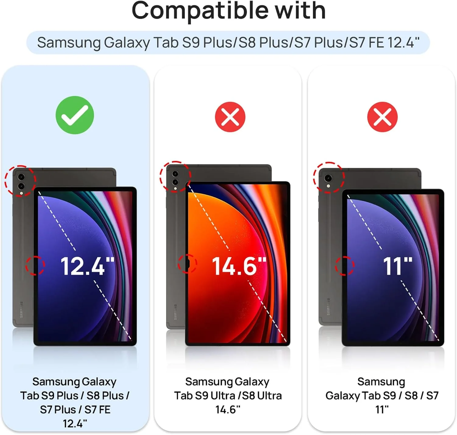 کاور Gerutek برای تبلت سامسونگ گلکسی تب S10+/S9 FE Plus/S7 FE/ S9 Plus/S8 Plus/S7 Plus، کاور مقاوم در برابر ضربه با استند چرخان 360 درجه/بند دستی و بند شانه ای برای تب S10 Plus، مشکی