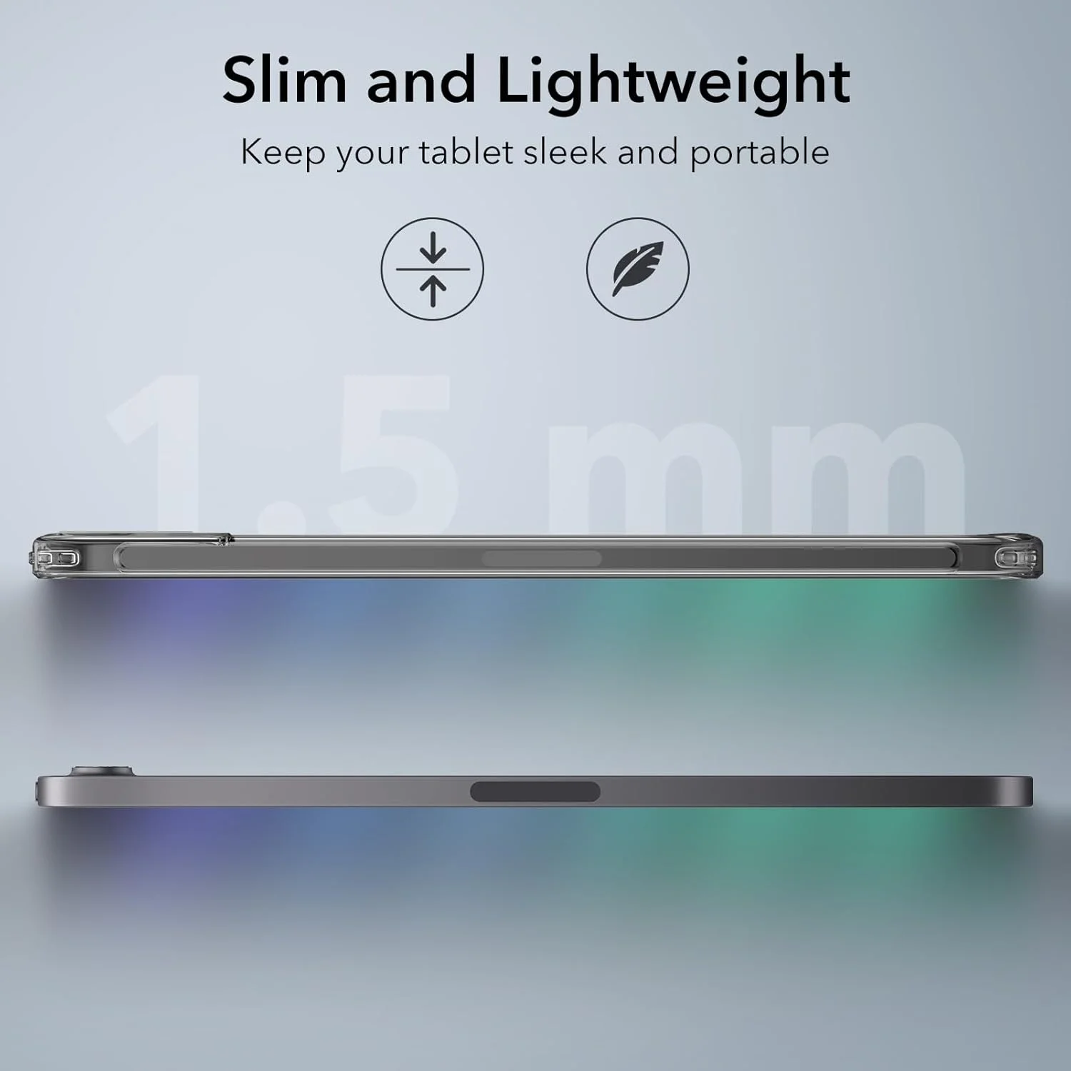 کاور آیپد مینی 6 ESR (8.3 اینچ، 2021)، باریک و سبک، مقاوم در برابر زرد شدن، کاور پشتی سخت، فریم نرم، پشتیبانی کامل از قلم 2، سری کلاسیک، مشکی