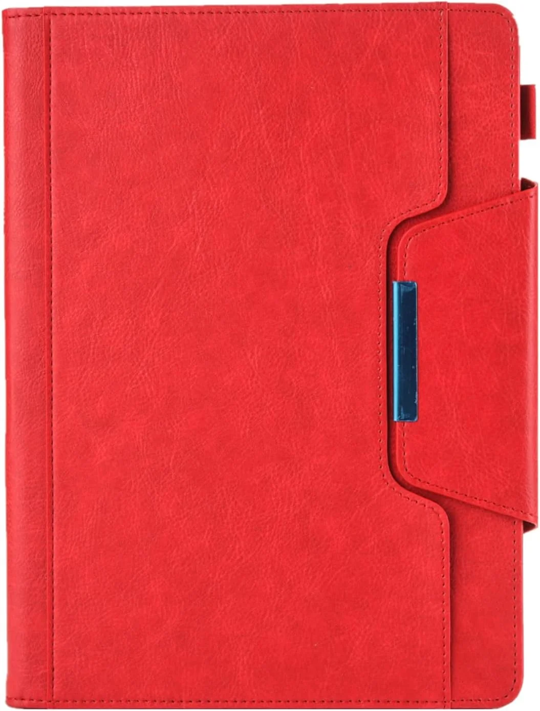 کیف تبلت PU شیک و مد روز با جای کارت و هولدر مناسب برای آیپد ایر 1 2 3 4 5 پرو 10.5 11 12.9 اینچ، بدنه مقاوم و بادوام (قرمز، پرو 12.9 2018)