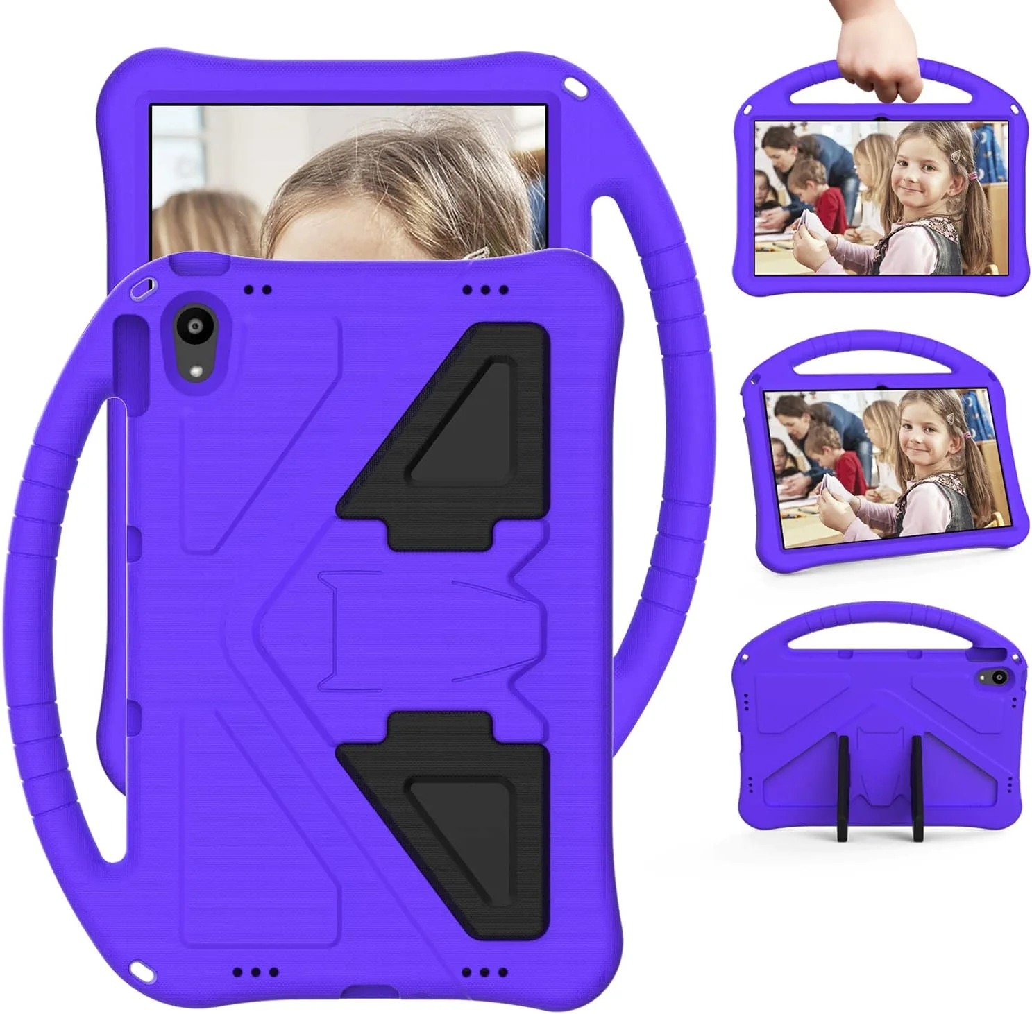 کاور محافظ تبلت Onn 11 اینچی مدل Pro 2024 (شماره مدل 100146660)، مناسب کودکان، بادوام، سبک وزن، دارای دسته و استند، ضد ضربه - بنفش