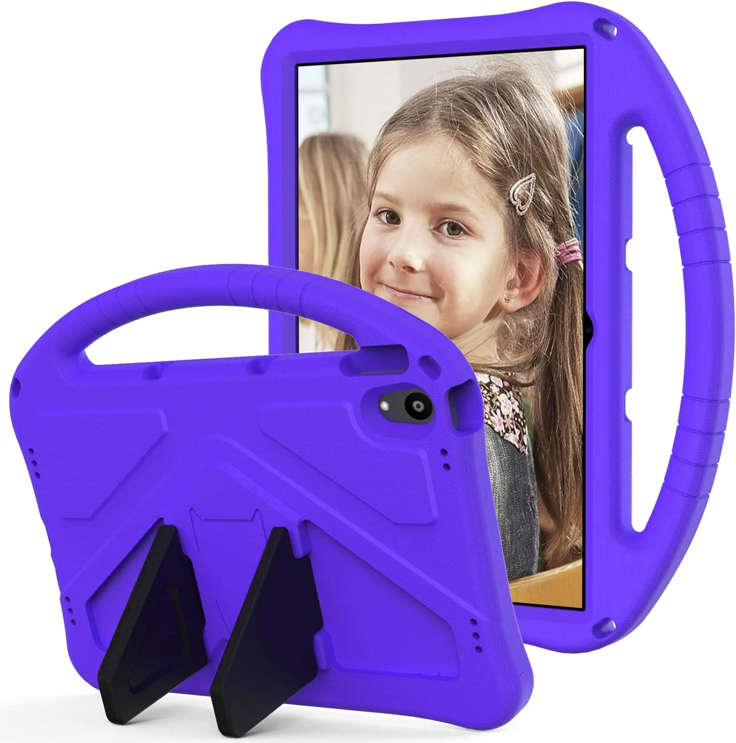 کاور محافظ تبلت Onn 11 اینچی مدل Pro 2024 (شماره مدل 100146660)، مناسب کودکان، بادوام، سبک وزن، دارای دسته و استند، ضد ضربه - بنفش