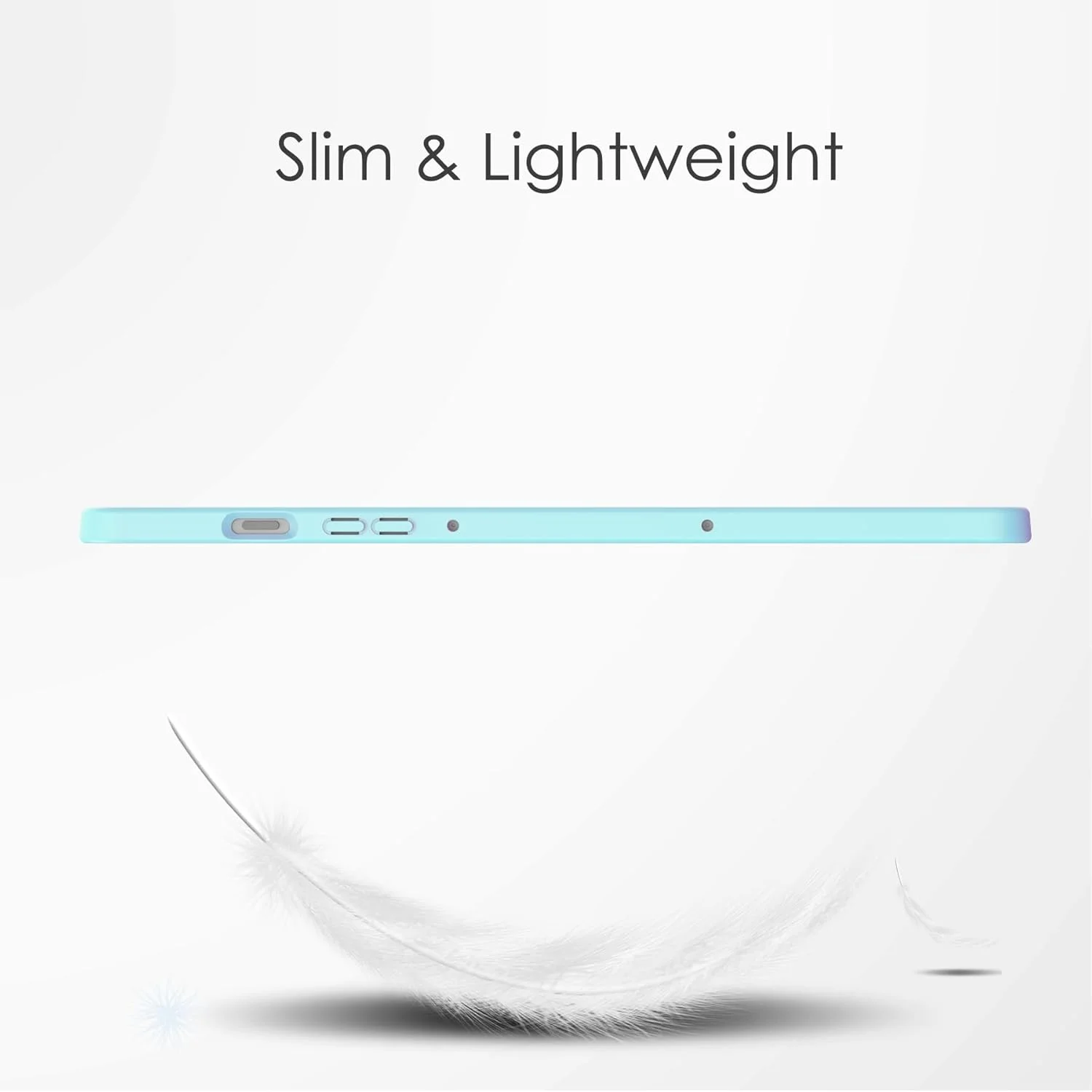 کیف باریک مسافرتی تبلت سازگار با تبلت سامسونگ گلکسی تب S9 FE SM-X510/SM-X516 11 اینچی با پوشش پشتی شفاف و قاب TPU ضد ضربه، پشتیبانی از حالت خواب/بیداری