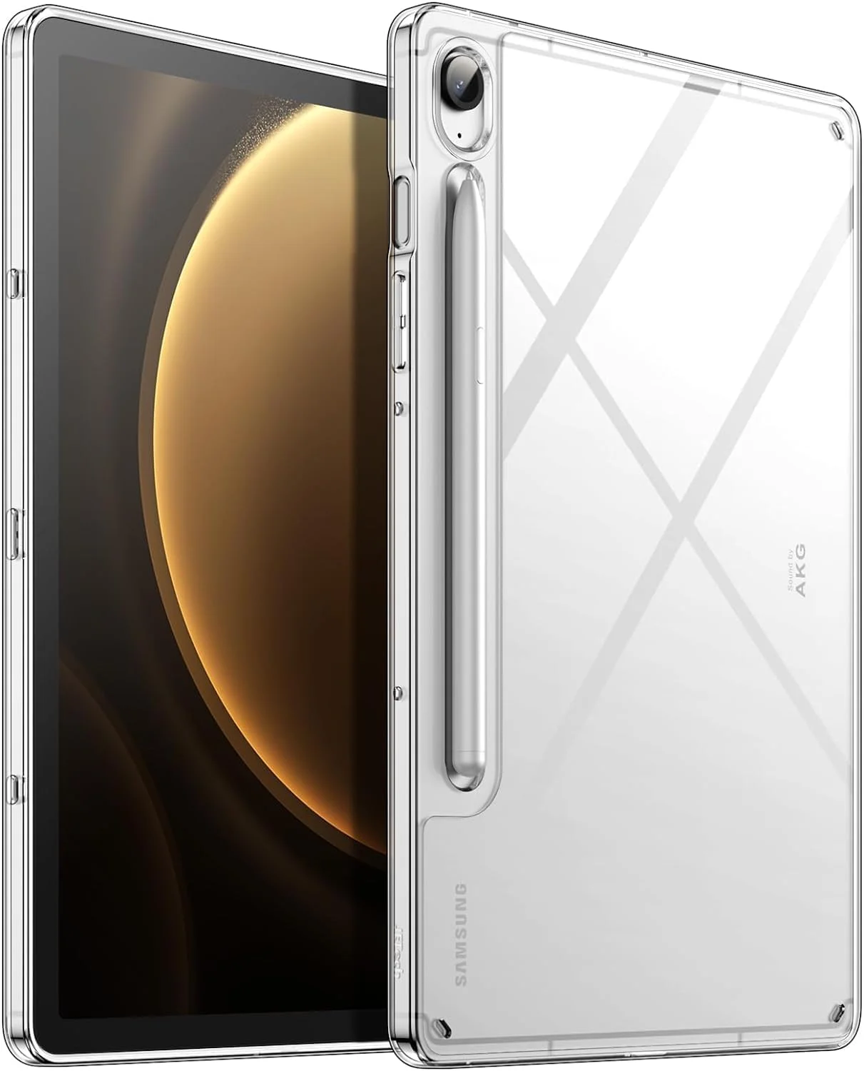 کاور محافظ شفاف Al-HuTrusHi سازگار با تبلت سامسونگ گلکسی تب S9 FE، محافظت از افتادن با ایربگ، ضد ضربه TPU ضد خش، کاور باریک سامسونگ گلکسی تب S9 FE 10.9 اینچی، شفاف