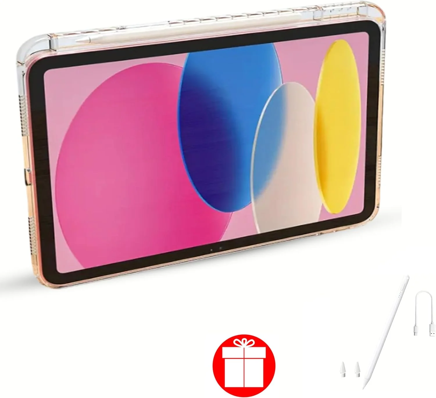 کاور تبلت 10.9 اینچی (مدل 2025) – کاور باریک شفاف با جای قلم داخلی، ضربه گیر TPU – سازگار با تبلت های نسل دهم A16 / 10 با قلم