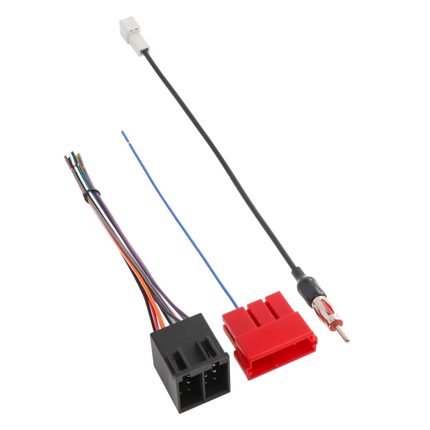 کانکتور سیم کشی رادیو ISO خودرو RED WOLF به همراه آداپتور آنتن، جایگزین برای هیوندای اکسنت، النترا، کونا، کیا 2009-2017 سیستم صوتی استریو CD Player