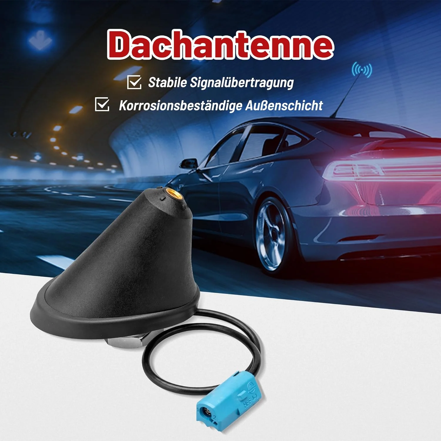 پایه آنتن میله ای جایگزین خودرو RED WOLF با اتصال MNO برای اپل آسترا G/H، کورسا C/D، مریوا A، وکترا C، سیگنوم، امگا B، زفیرا A/B، تقویت کننده آنتن سقفی خودرو