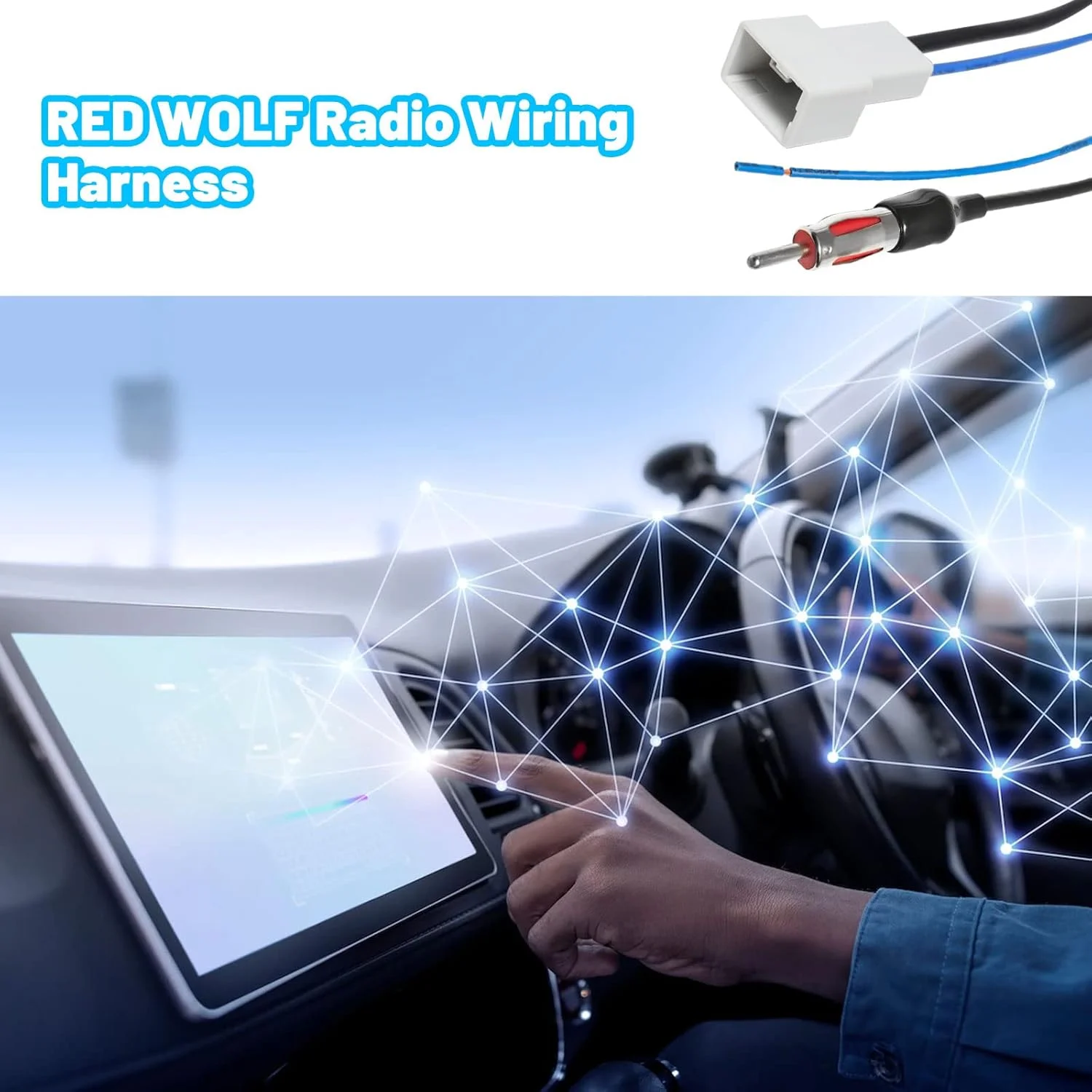 آداپتور اتصال آنتن رادیو خودرو RED WOLF جایگزین برای هوندا پایلوت CRV آکورد المنت اودیسه 2011-2016، مزدا 2/5/6 CX-5 2009-2013 نصب پلاگین سیم کشی هوایی استریو