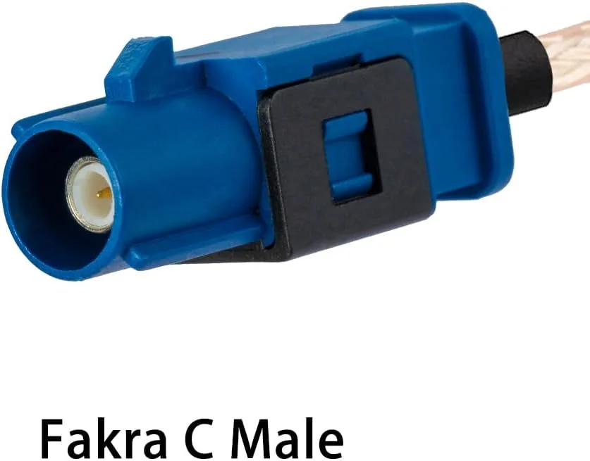 کابل تبدیل SMA نری به Fakra C نری آبی RG316 به طول 15 سانتی متر برای سیستم مسیریابی خودرو، رادیو و استریو