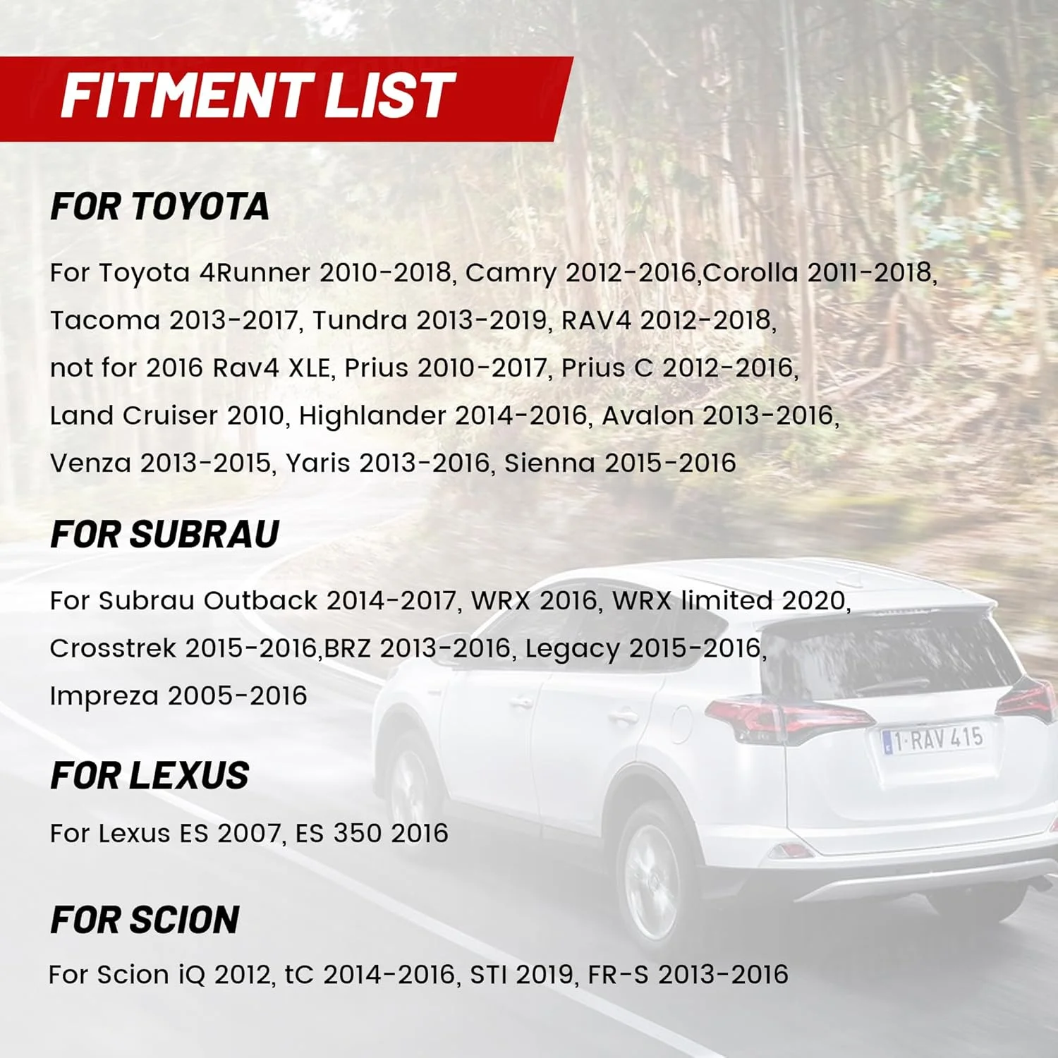 آداپتور آنتن رادیویی استریو جایگزین RED WOLF برای تویوتا فور رانر تاکوما کرولا 2010-2019، کابل اتصال آداپتور آنتن سوبارو 2015-2016