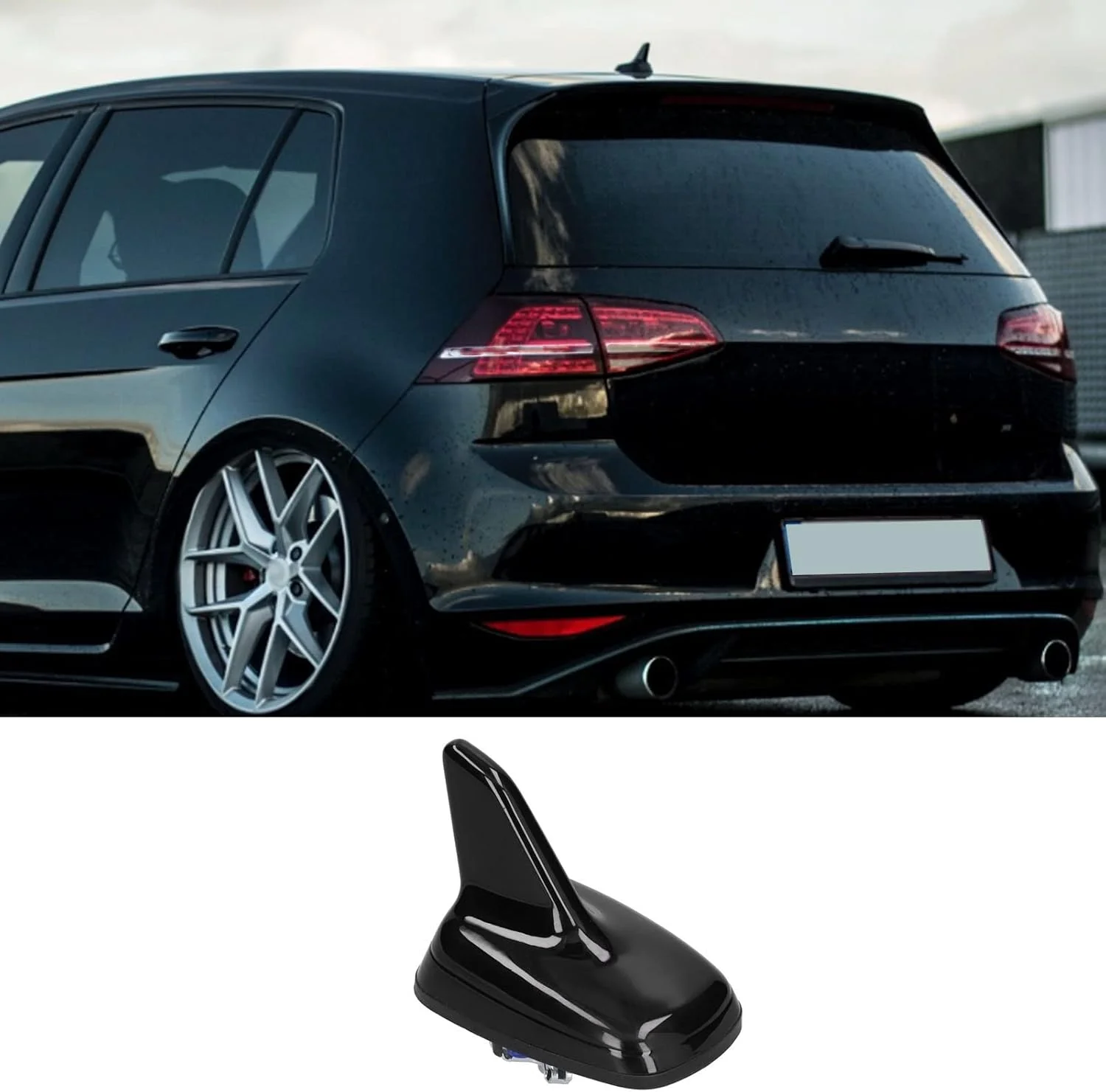 آنتن باله کوسه ای GPS GSM مناسب برای صندلی، مشکی براق، نصب آسان، ABS + فلز