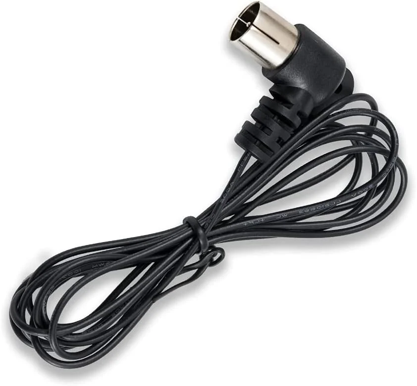 آنتن دوقطبی رادیو FM 75 اهم مشکی نوع T، آنتن داخلی با اتصال نرگی فشاری سازگار با گیرنده استریو، آمپلی فایر خانگی، رادیو ماشین