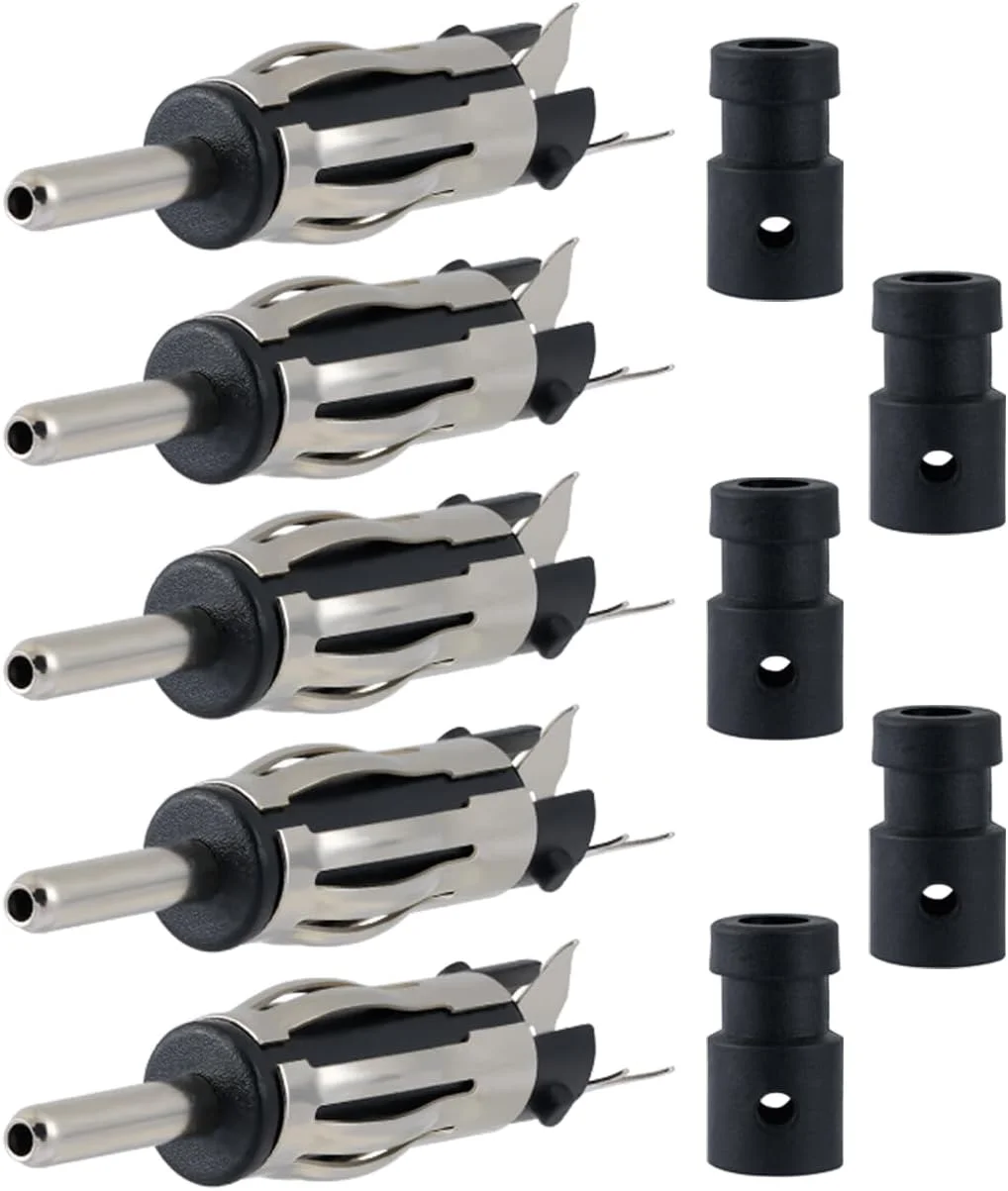 POBADY 5 عدد کانکتور نری DIN رادیو خودرو، پلاگ DIN آنتن خودرو جهانی FM AM، کانکتور مسی برای کابل کواکسیال توسعه RG58 POBADY 5 عدد کانکتور نری DIN رادیو خودرو، پلاگ DIN آنتن خودرو جهانی FM AM، کانکتور مسی برای کابل کواکسیال توسعه RG58