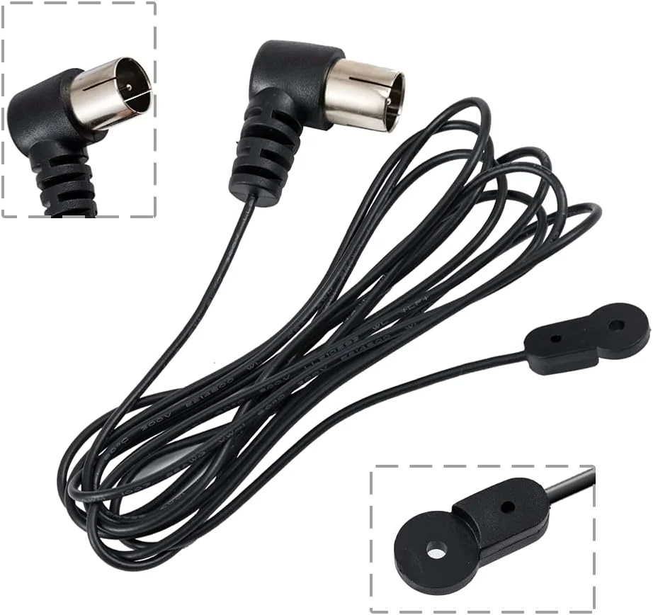 آنتن دوقطبی رادیو FM 75 اهم مشکی نوع T، آنتن داخلی با اتصال نرگی فشاری سازگار با گیرنده استریو، آمپلی فایر خانگی، رادیو ماشین