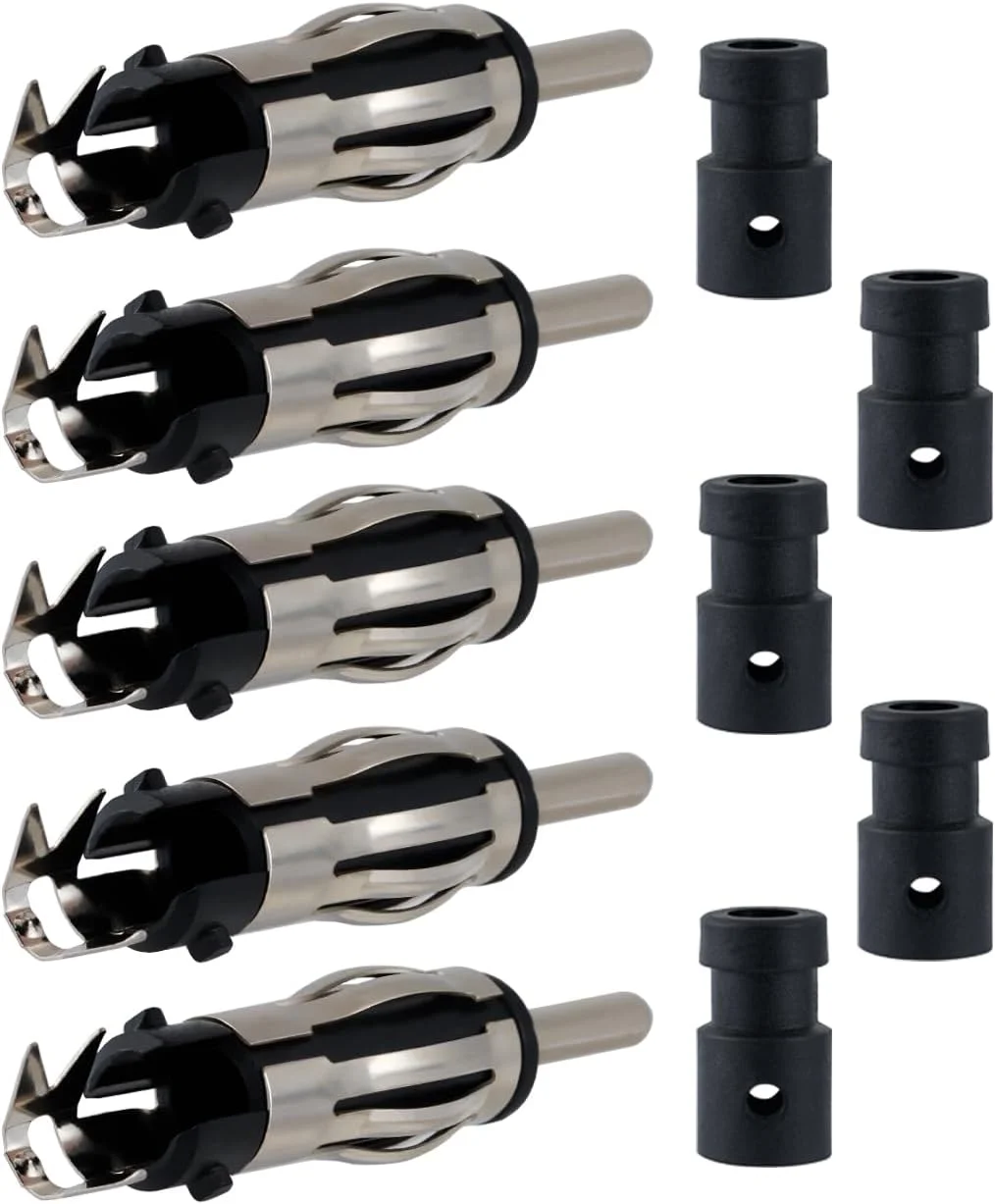 POBADY 5 عدد کانکتور نری DIN رادیو خودرو، پلاگ DIN آنتن خودرو جهانی FM AM، کانکتور مسی برای کابل کواکسیال توسعه RG58 POBADY 5 عدد کانکتور نری DIN رادیو خودرو، پلاگ DIN آنتن خودرو جهانی FM AM، کانکتور مسی برای کابل کواکسیال توسعه RG58