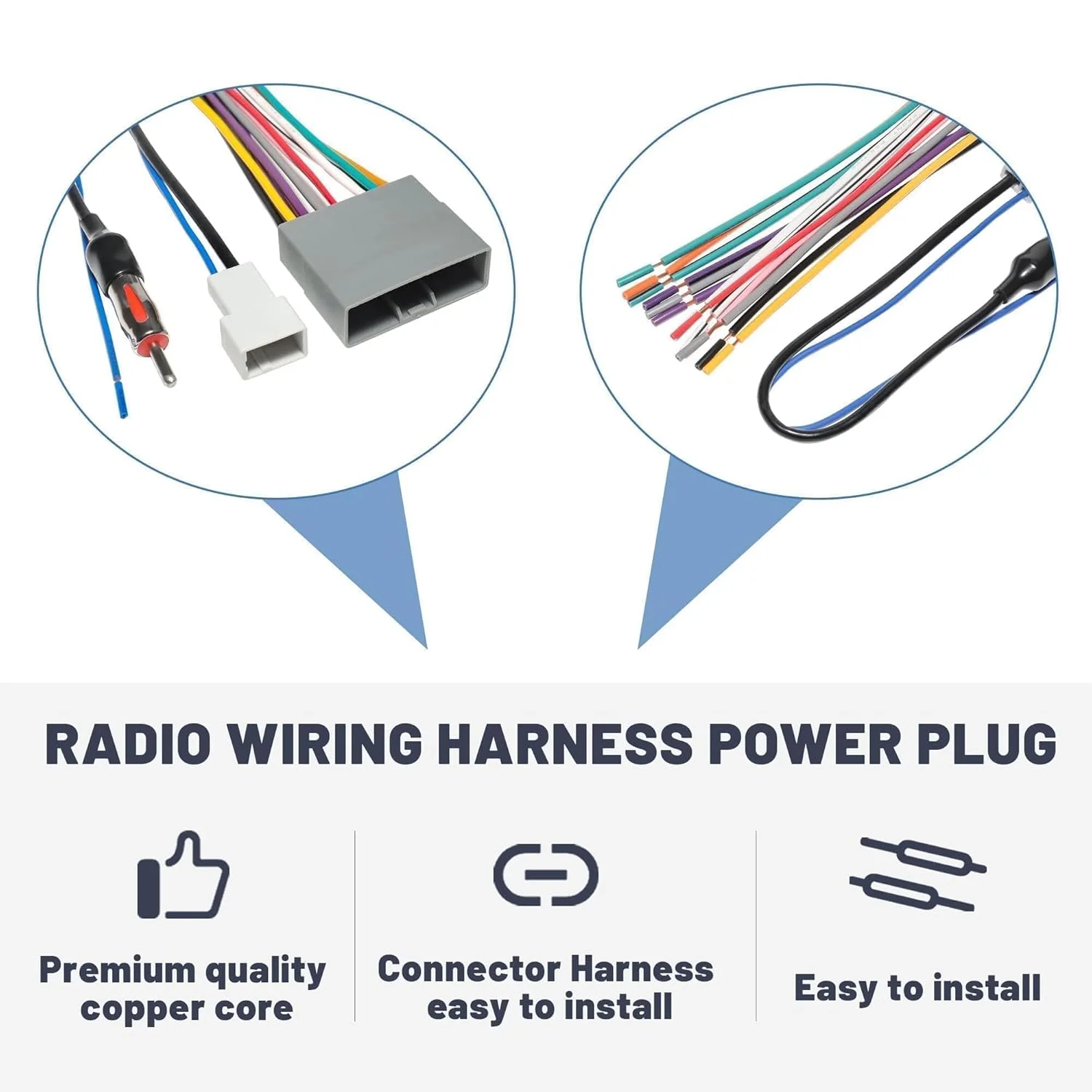 کانکتور سیم کشی رادیو خودرو NuIth برای هوندا سیویک، اودیسه CR-V منتخب سال های 2006-2011، آکورا لجند CL RL سال های 1991-1998 به همراه آداپتور آنتن، جایگزین استریو رسیور