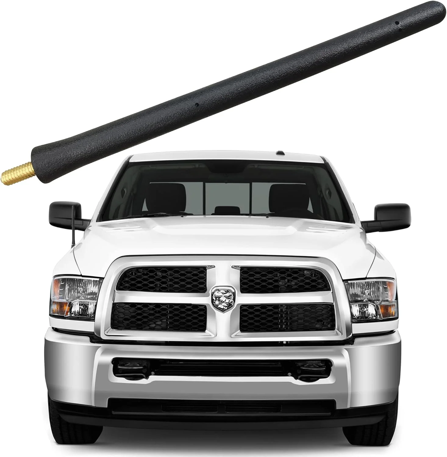 آنتن کوتاه MINILAOMA برای رم 2500 (2010-2023)، دوج رم 2500 پیکاپ (2010)، میله آنتن برای دریافت رادیویی عالی - ضد کارواش 6 3/4 اینچی، جایگزینی میله آنتن سیم پیچ مسی داخلی