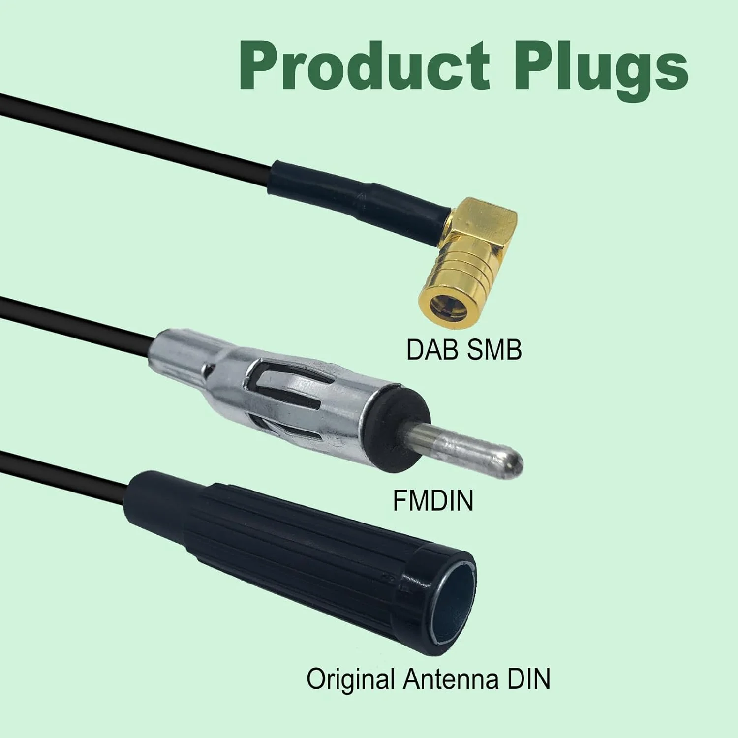 اسپلیتر آنتن MICMXMO DAB+ آداپتور SMB پلاگ DIN برای رادیو DAB خودرو کابل اسپلیتر آنتن رادیو خودرو سازگار با سونی کنوود JVC آلپاین پایونیر