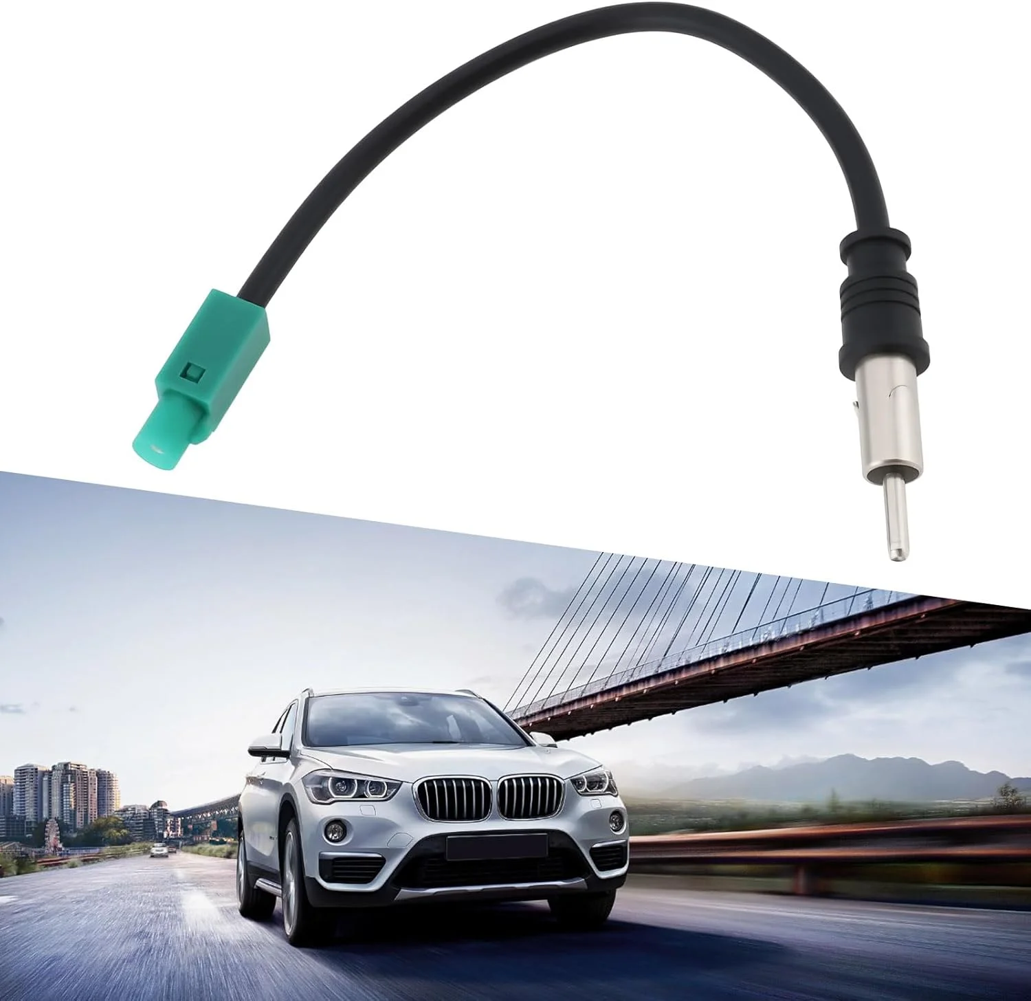 دو عدد کابل آنتن رادیویی Fakra نر به Din نر سازگار با فورد و بی ام و