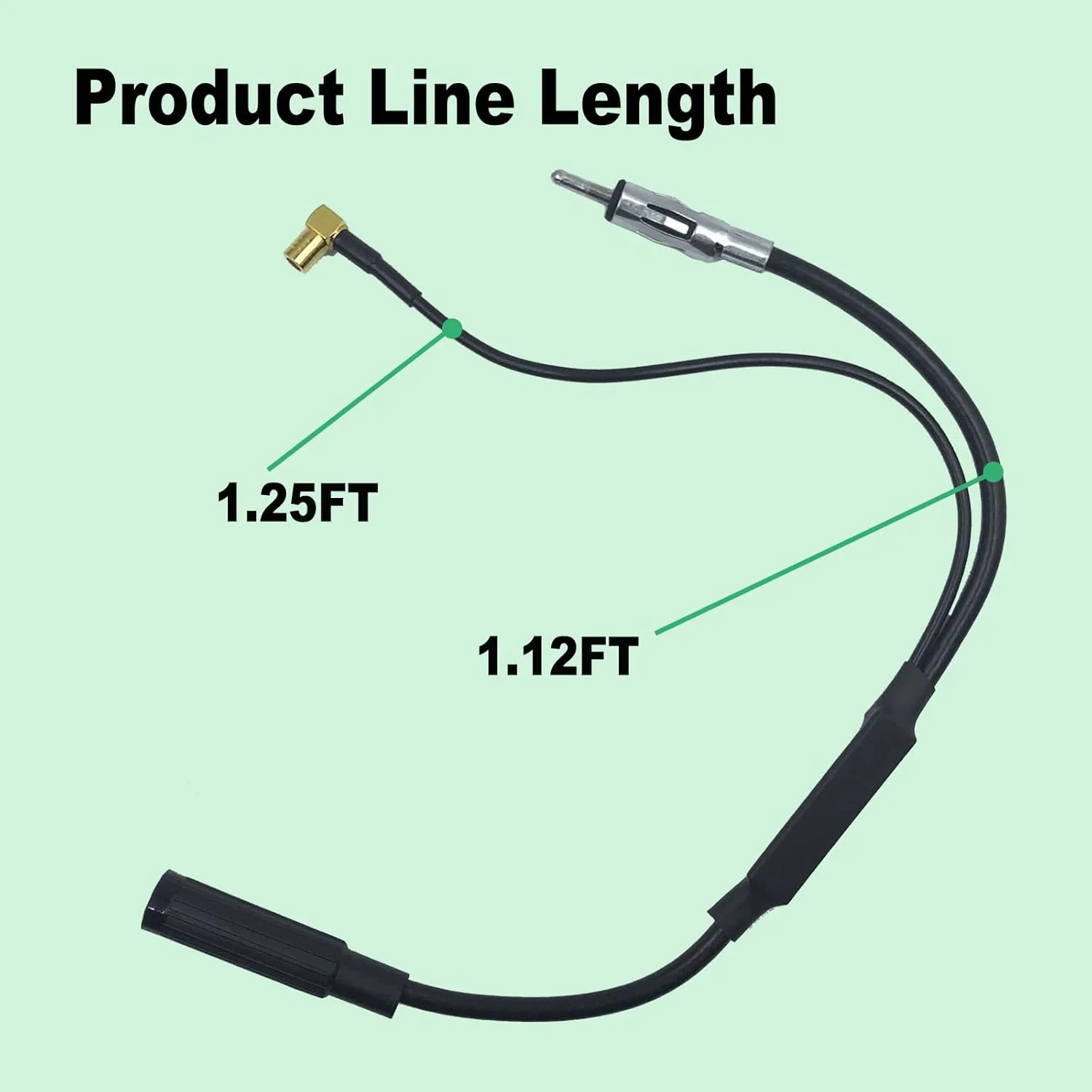 اسپلیتر آنتن MICMXMO DAB+ آداپتور SMB پلاگ DIN برای رادیو DAB خودرو کابل اسپلیتر آنتن رادیو خودرو سازگار با سونی کنوود JVC آلپاین پایونیر