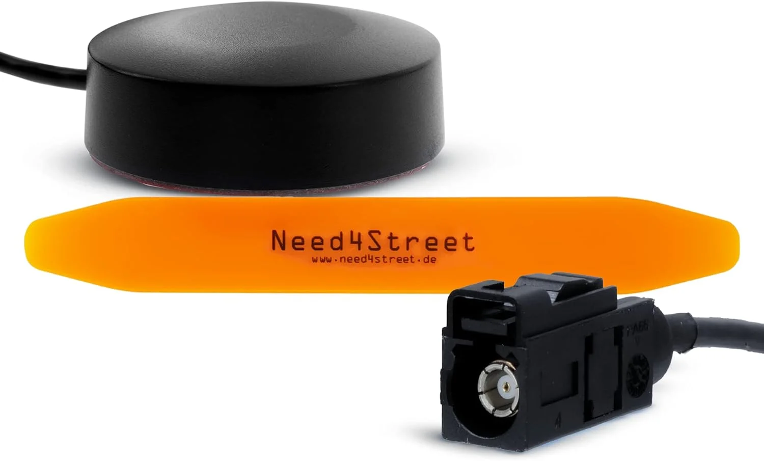 آنتن DAB+ Need4Street برای تجهیز رادیو خودرو، پلاگ Fakra، طول کابل 250 سانتی متر، آنتن خودرو با تقویت کننده برای بهترین دریافت