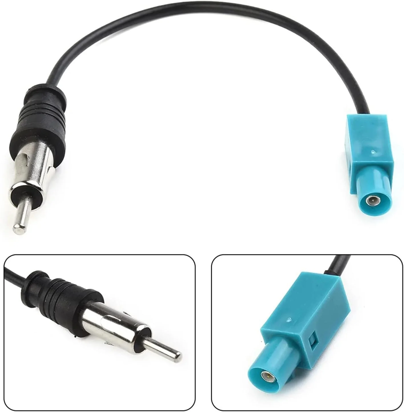 مکس مورال 2 عددی کابل آداپتور آنتن رادیویی FM AM استریو خودرو 15 سانتی متری، فیش فاکرا Z به فیش DIN، لوازم جانبی الکترونیکی خودرو