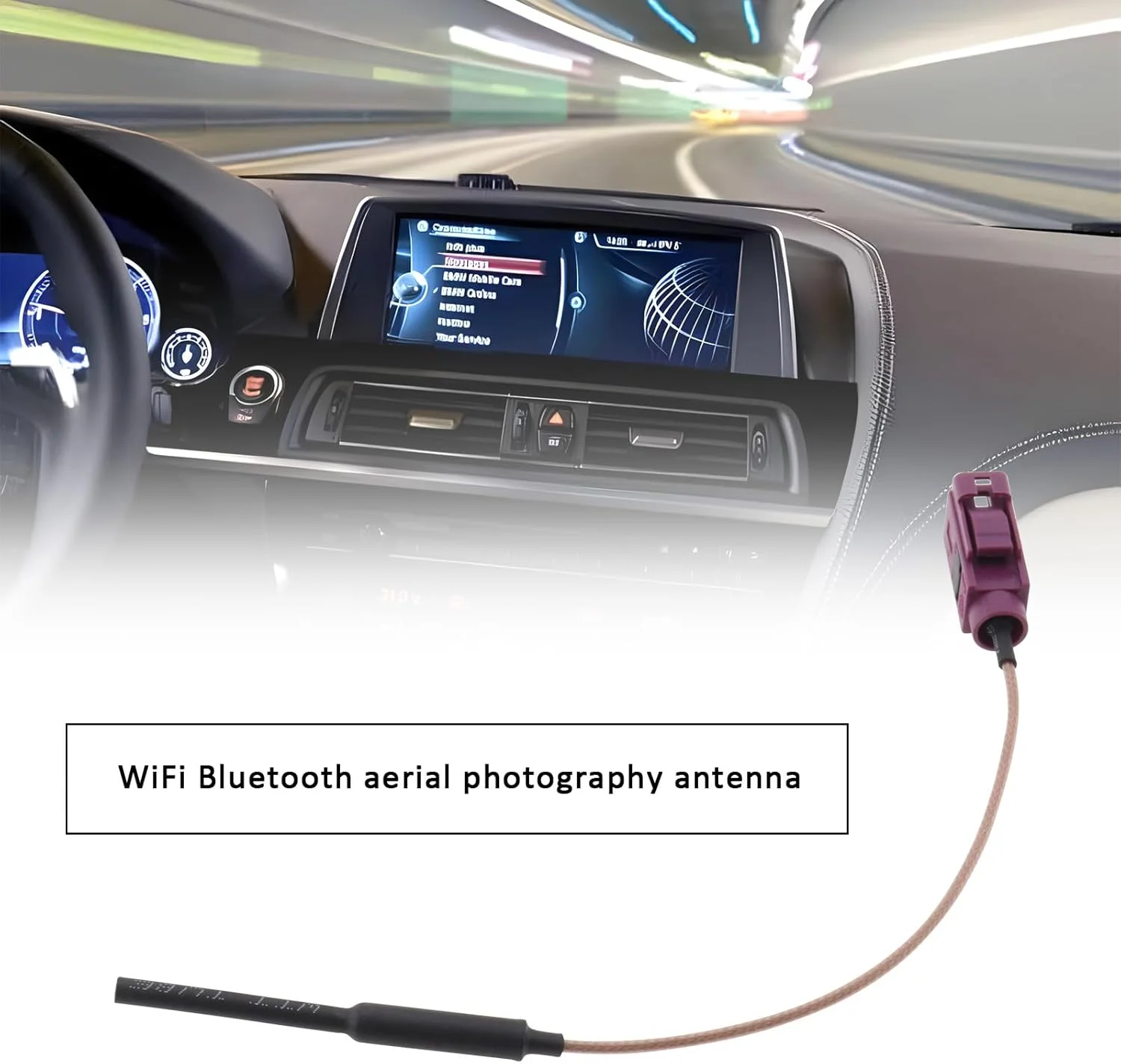 آنتن خودرو LT Easiyl، 1 عدد، آنتن بلوتوث و وای فای، آداپتور FAKRA، کابل اتصال سازگار با BMW NBT EVO ID4 ID5 ID6 i-Drive Carplay Retrofit