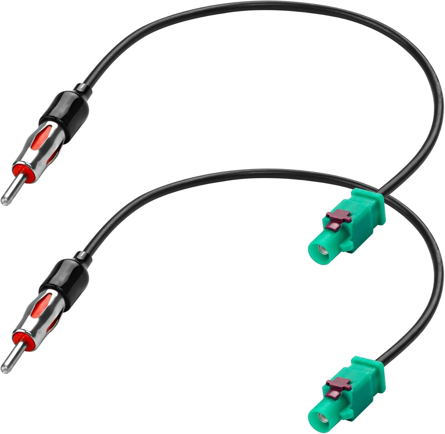 آداپتور آنتن رادیویی خودرو MEIRIYFA، فاکرا Z نری به DIN ISO نری، کابل اتصال آنتن برای رادیو HD خودرو، پخش کننده CD و گیرنده رسانه - 30 سانتی متر (2 عدد)