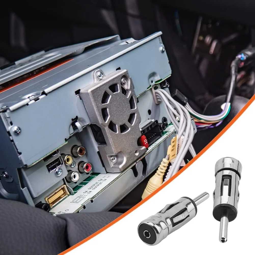 مجموعه 5 عددی آداپتور آنتن melebellot، آداپتور رادیو خودرو، فیش آنتن مادگی، آداپتور آنتن، آداپتور رادیو جهانی، آنتن خودرو (نقره ای + مشکی)