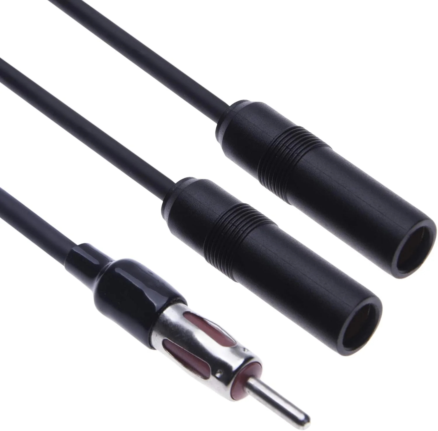 کابل تبدیل آنتن DIN دوتایی مادگی به DIN نری یونیورسال Keple، آداپتور Y شکل رادیو خودرو با دوشاخه DIN (اتصال موتورولا)، مبدل دایورسیتی استریو خودرو FM AM