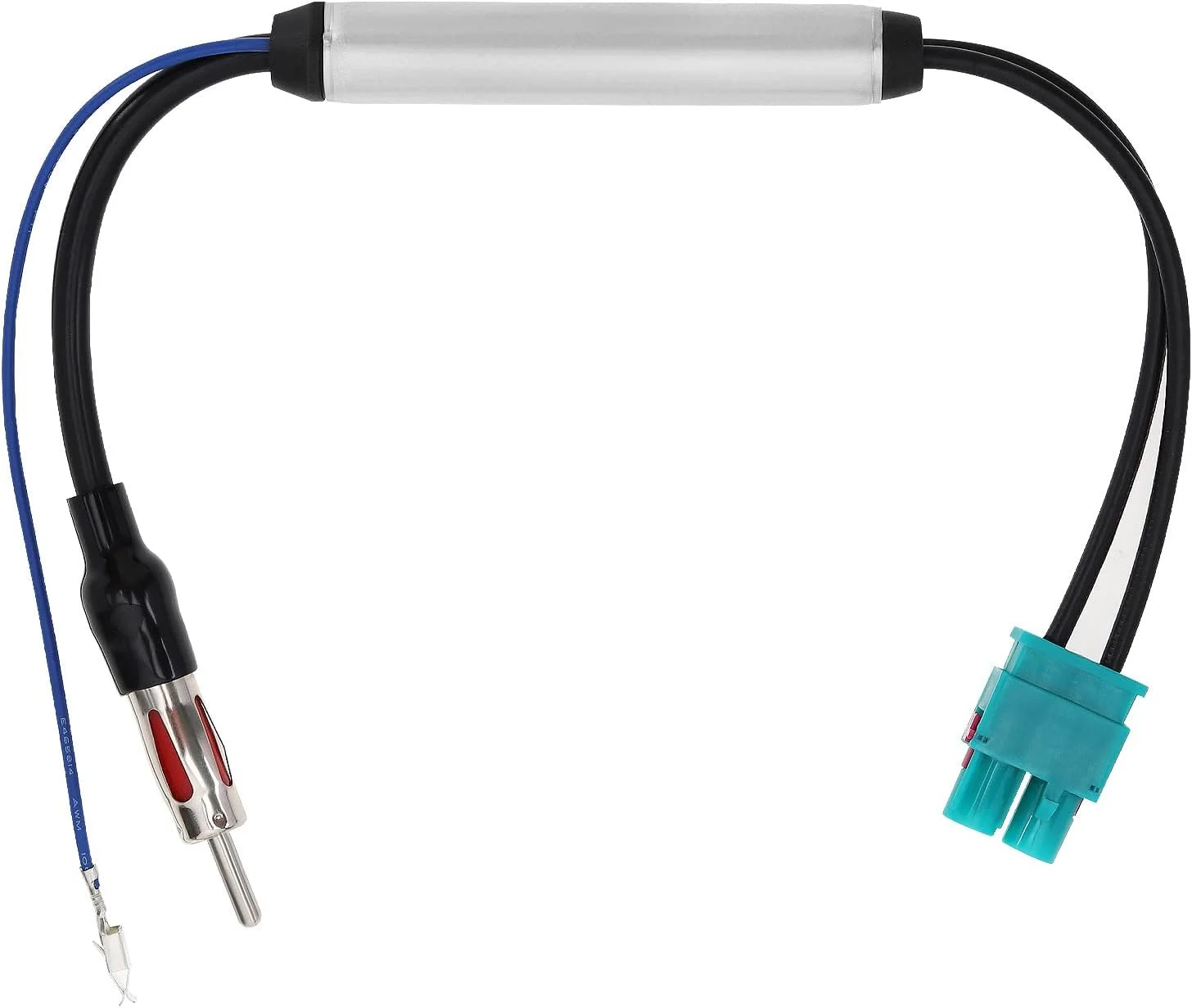 تقویت کننده سیگنال آنتن رادیو FM AM استریو خودرو، دو فکرا Z نر به DIN نر، آداپتور مبدل واحد اصلی رادیو صوتی خودرو 30 سانتی متر