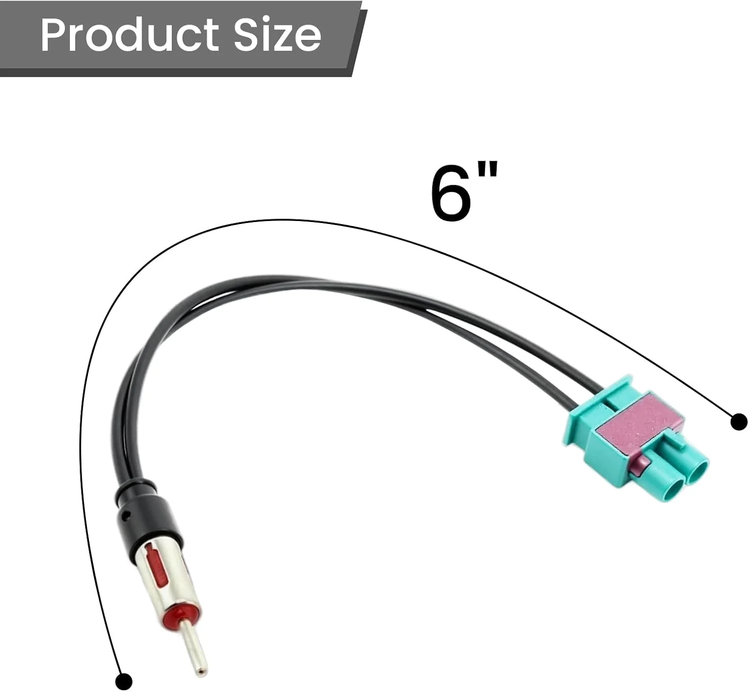 آداپتور آنتن رادیو خودرو Klevery دوتایی Fakra (Z) به DIN ISO سازگار با A3 A4 V-W ولوو