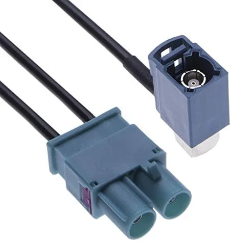 آداپتور آنتن رادیو خودرو دوگانه Fakra Keple | دوشاخه دوبل Fakra استریو FM مسیریابی GPS برای مدل های خودرو